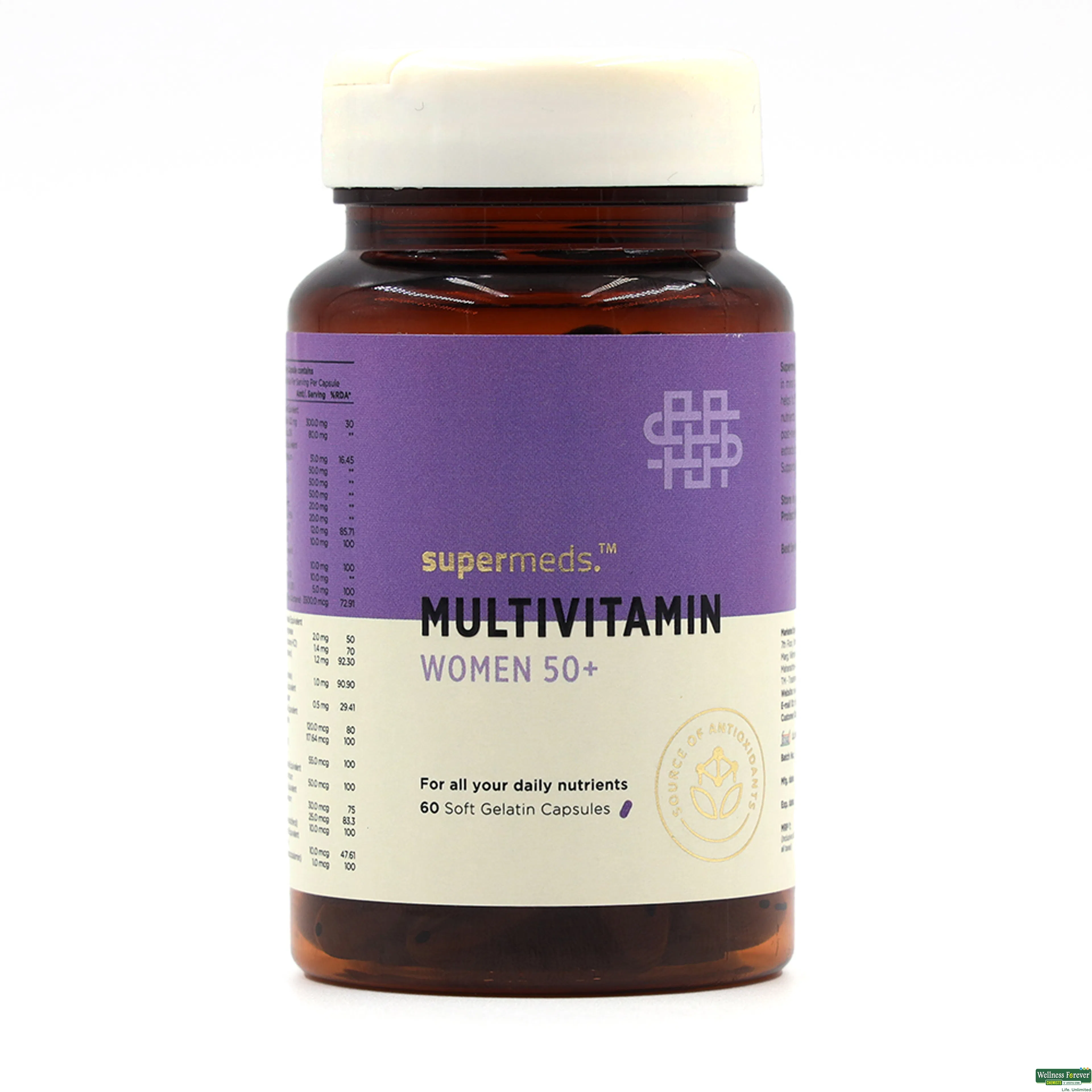 SUPERMEDS MULTIVITAMIN WOMEN 50+ 60CAP-image