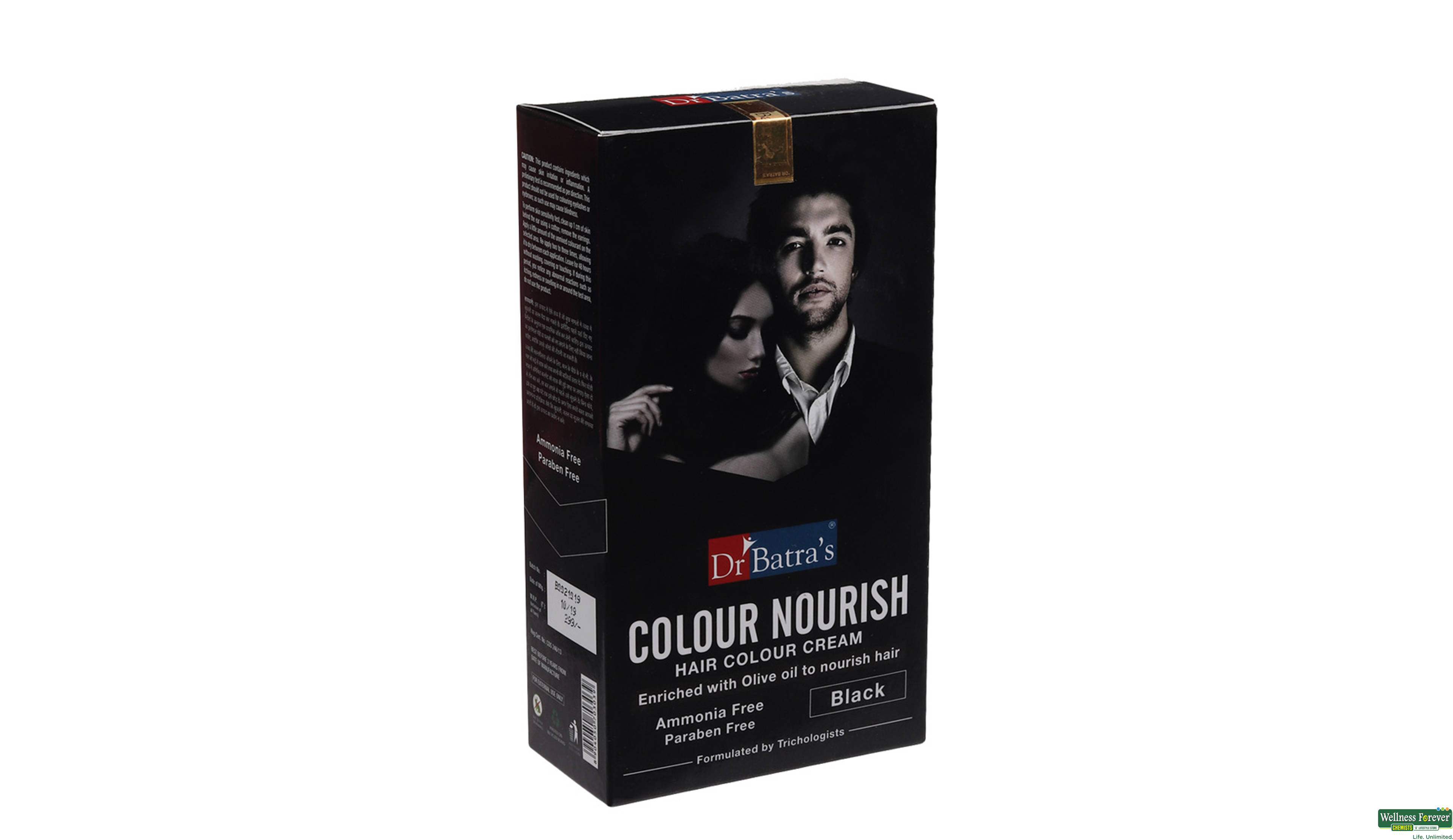 DR BATRA HR/CRM COLOUR NOURISH BLACK 60GM- 1, 60GM, 