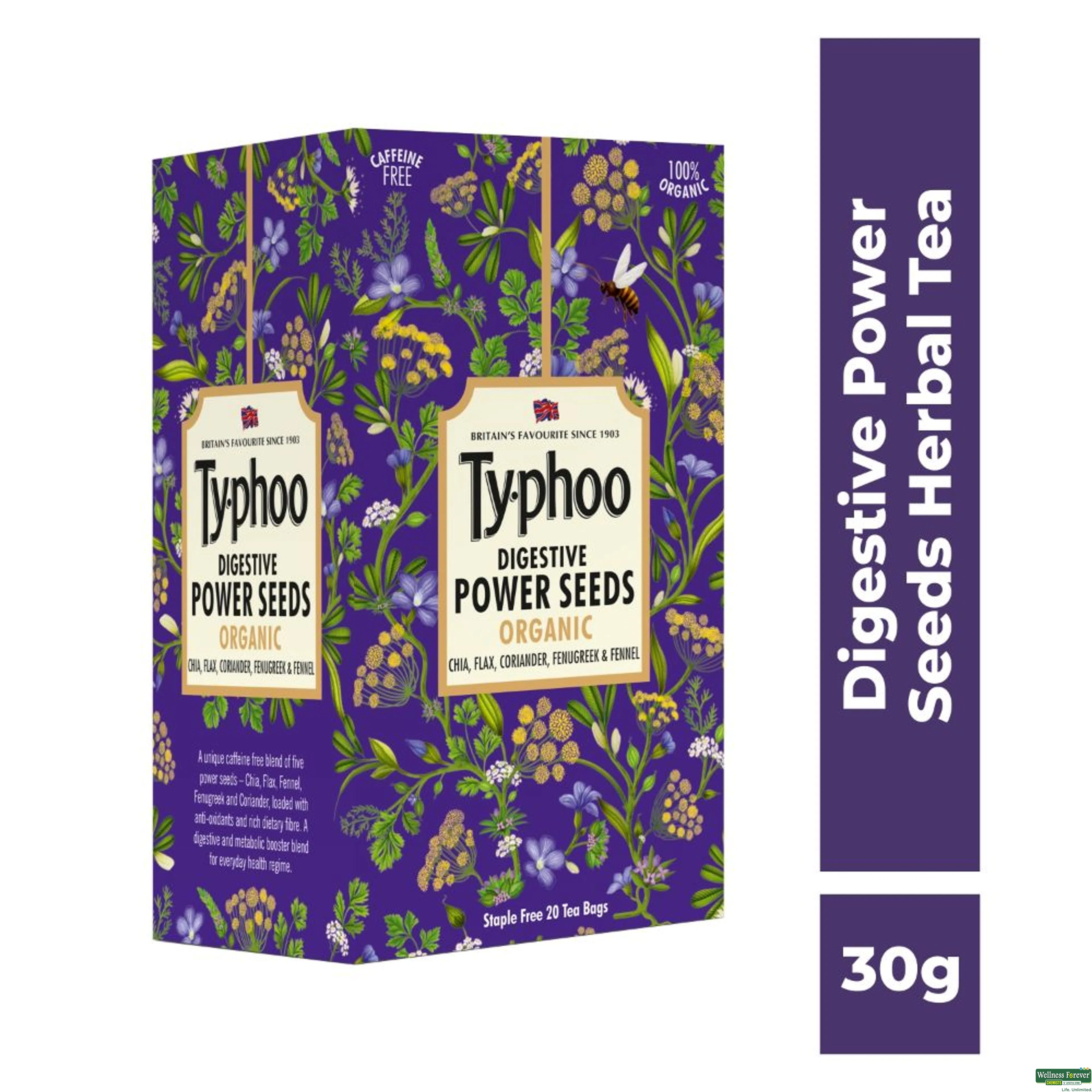 TY-PHOO TEA ORGANIC POWER SEEDS 20BAGS-image