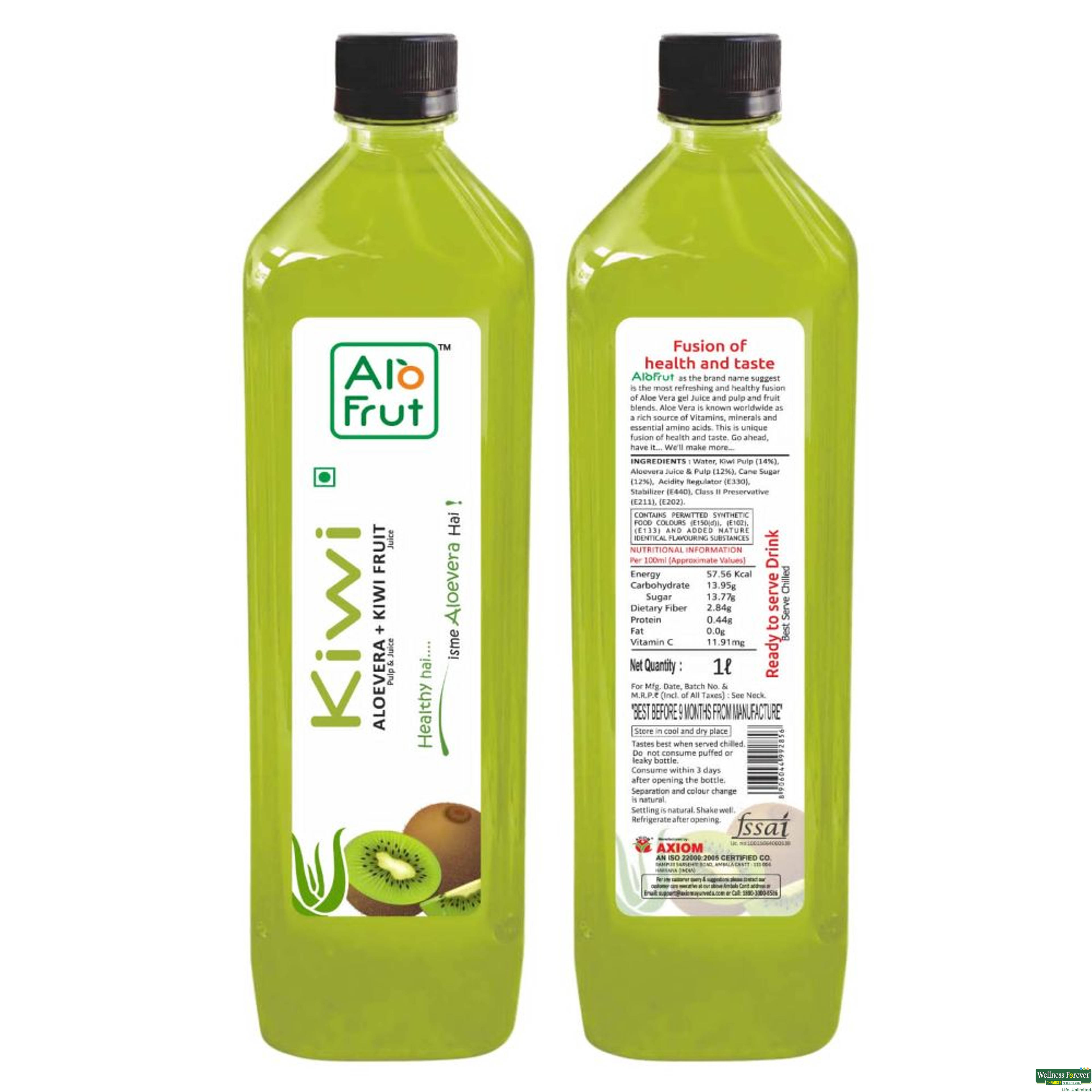 Alo Frut Kiwi Aloevera Juice, 1 ltr-image