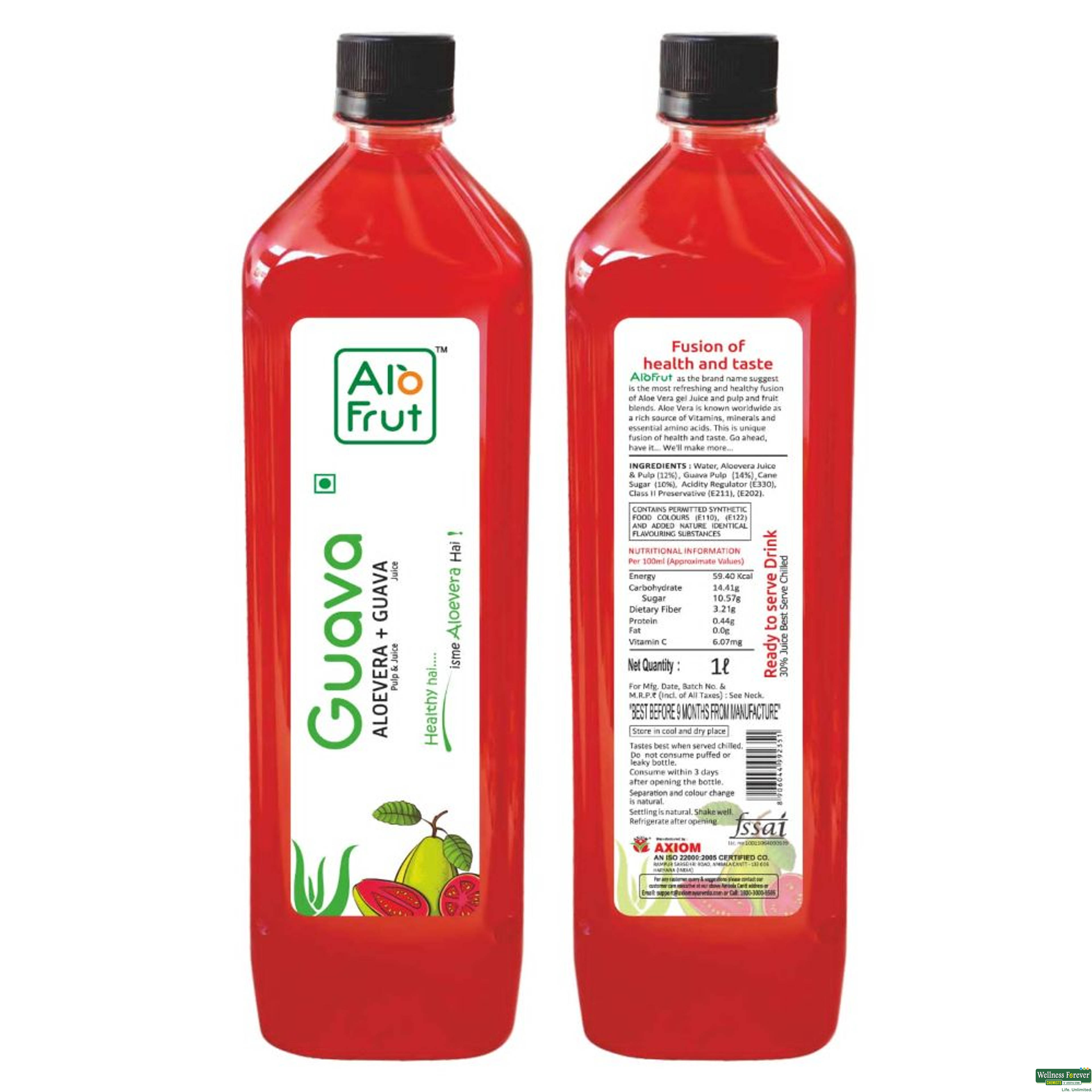 Alo Frut Guava Aloe Vera Juice, 1 ltr-image