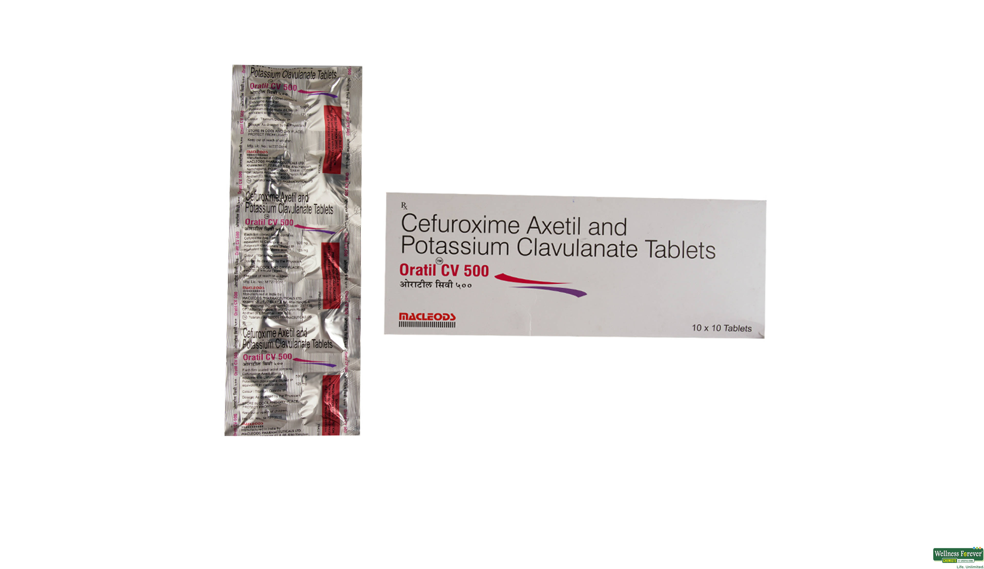 ORATIL-CV 500MG 10TAB- 1, 10TAB, 