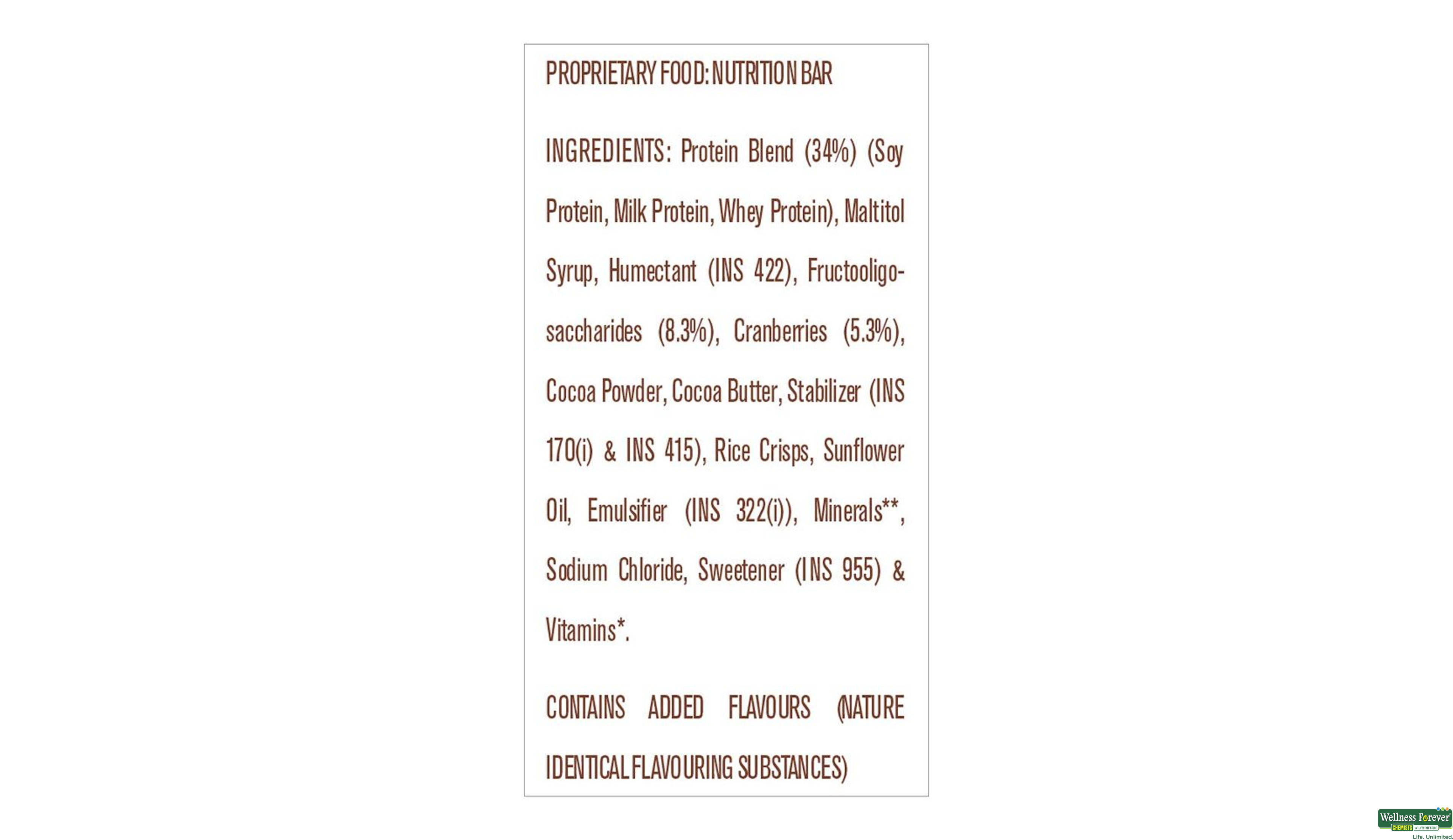 MB BAR 20GM PROTEIN CHOC CRANBERRY 62GM- 2, 62GM, 