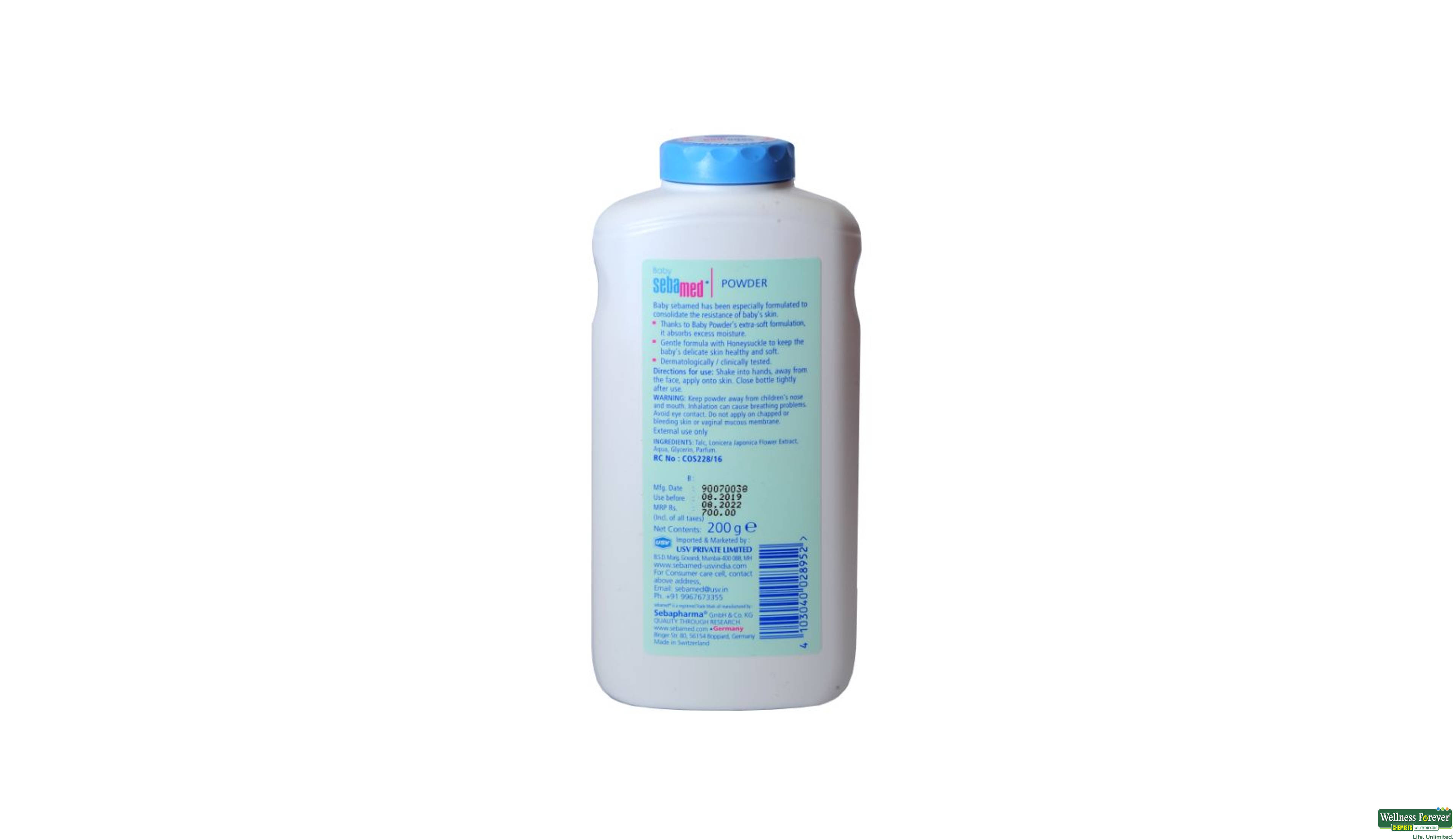 SEBAMED BABY HONEYSUCKLE PWDR 200GM- 2, 200GM, null