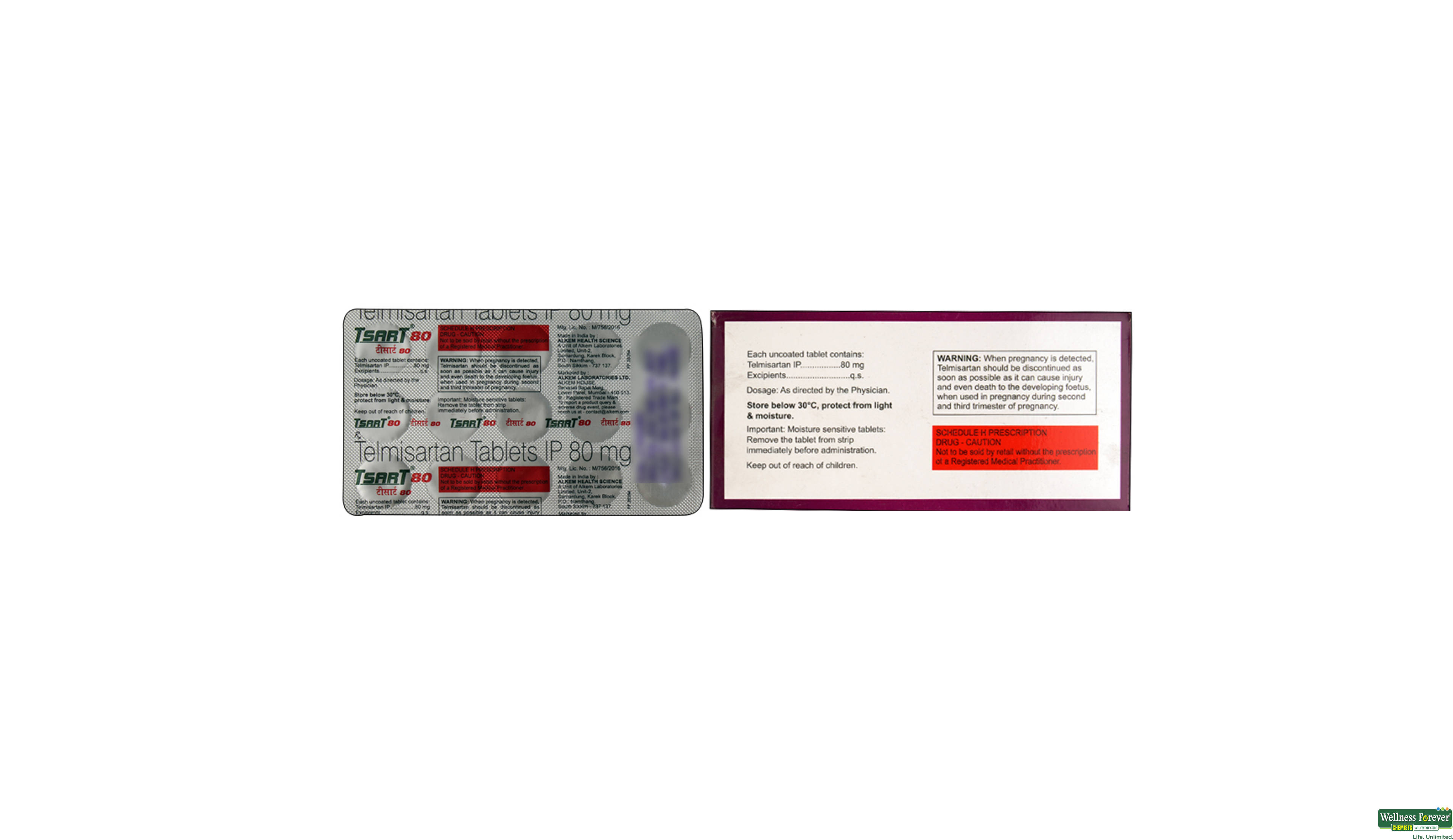TSART 80MG 15TAB- 2, 15TAB, 