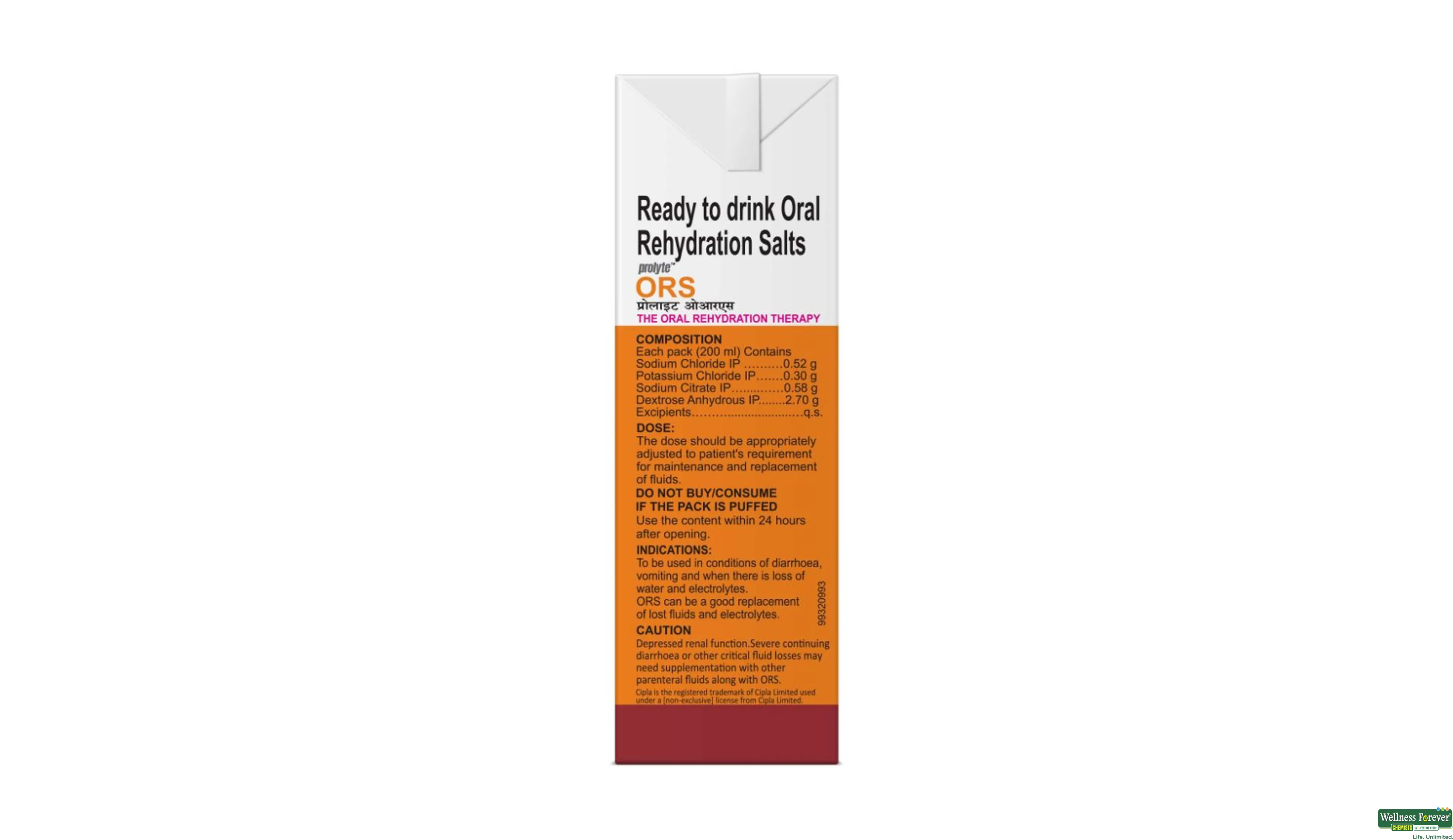 PROLYTE ORS ORANGE LIQUID 200ML- 2, 200ML, 