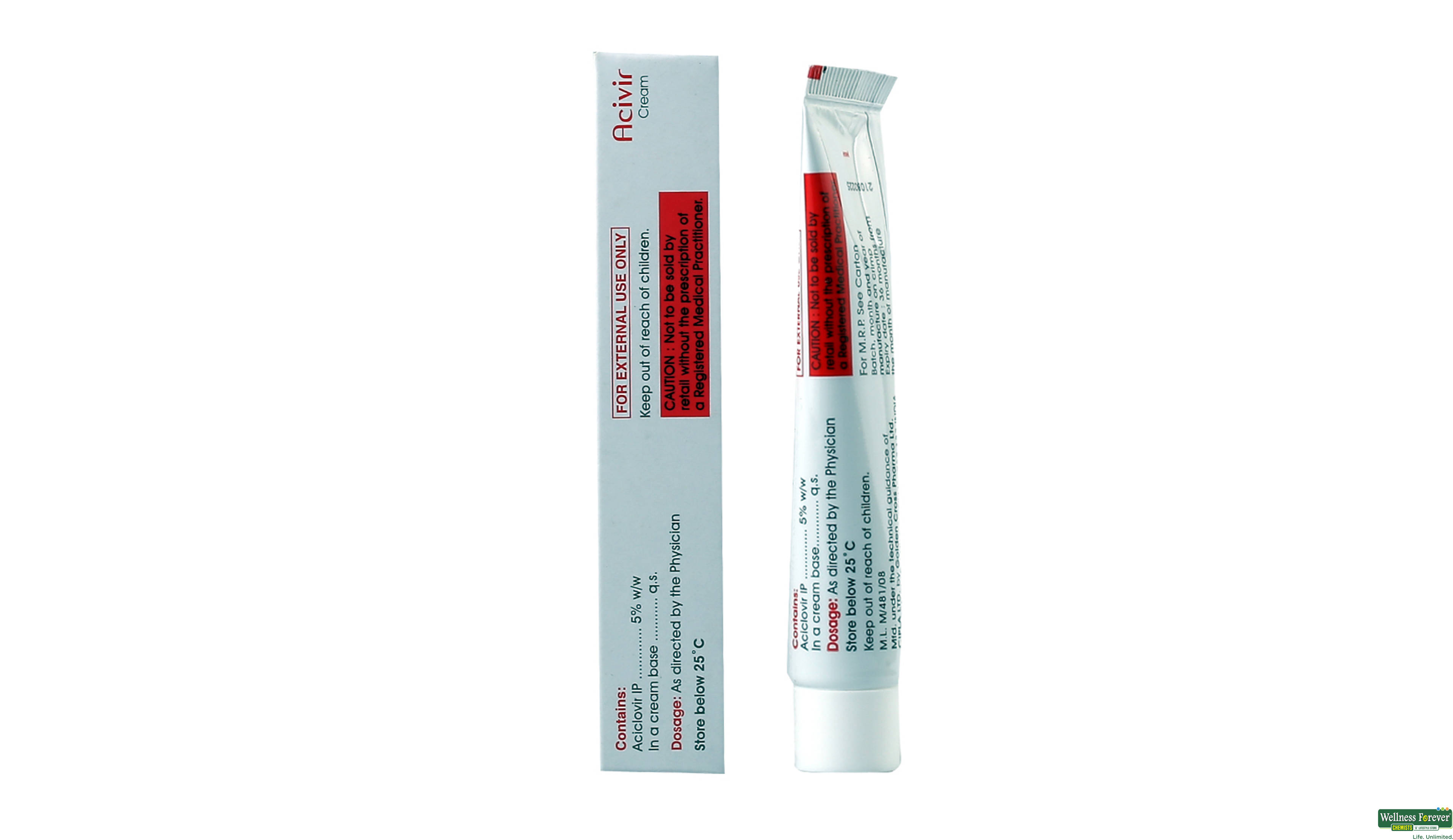 ACIVIR CREAM 10GM- 2, 10GM, 