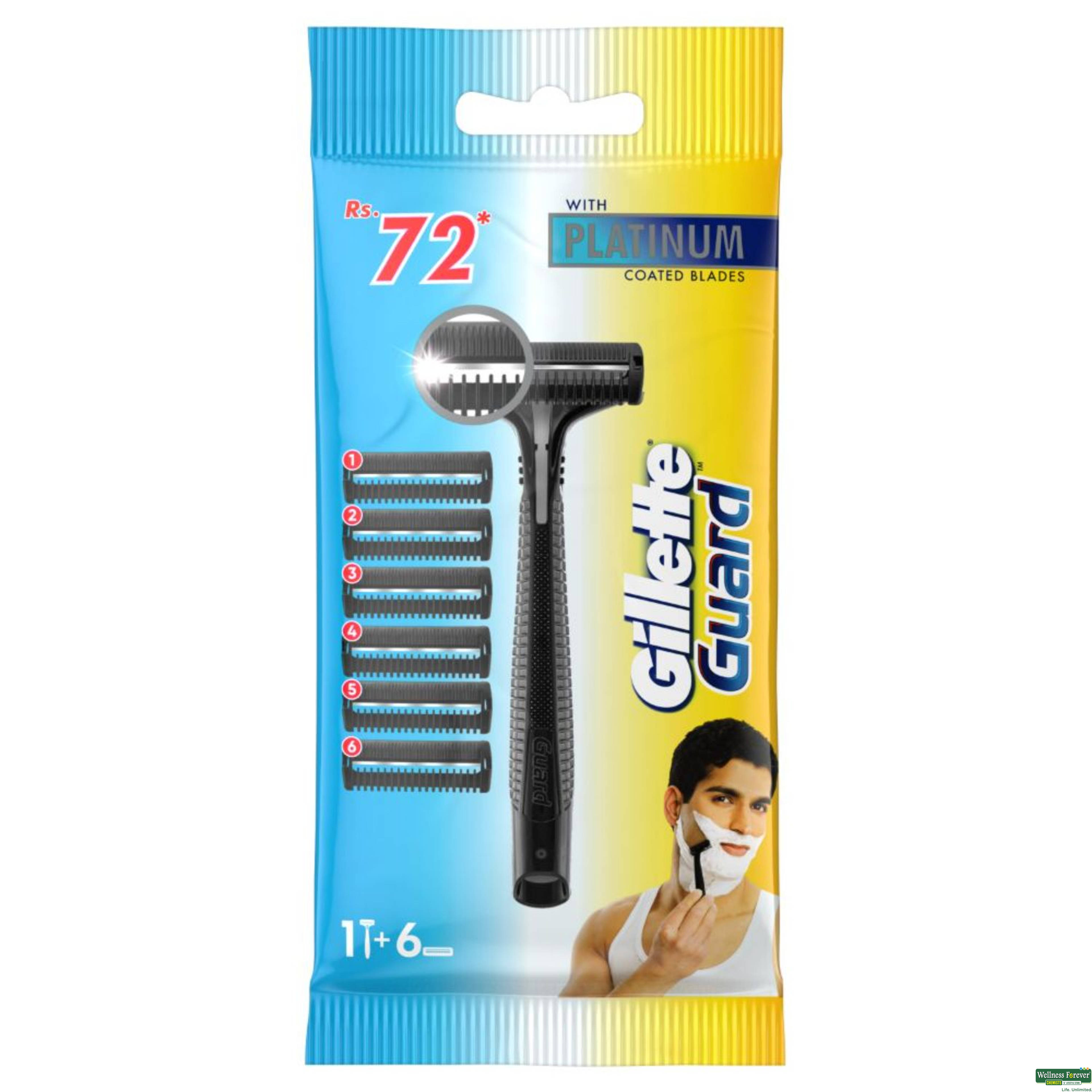 Gillette Guard Razor Blades, 6 Cartridges-image