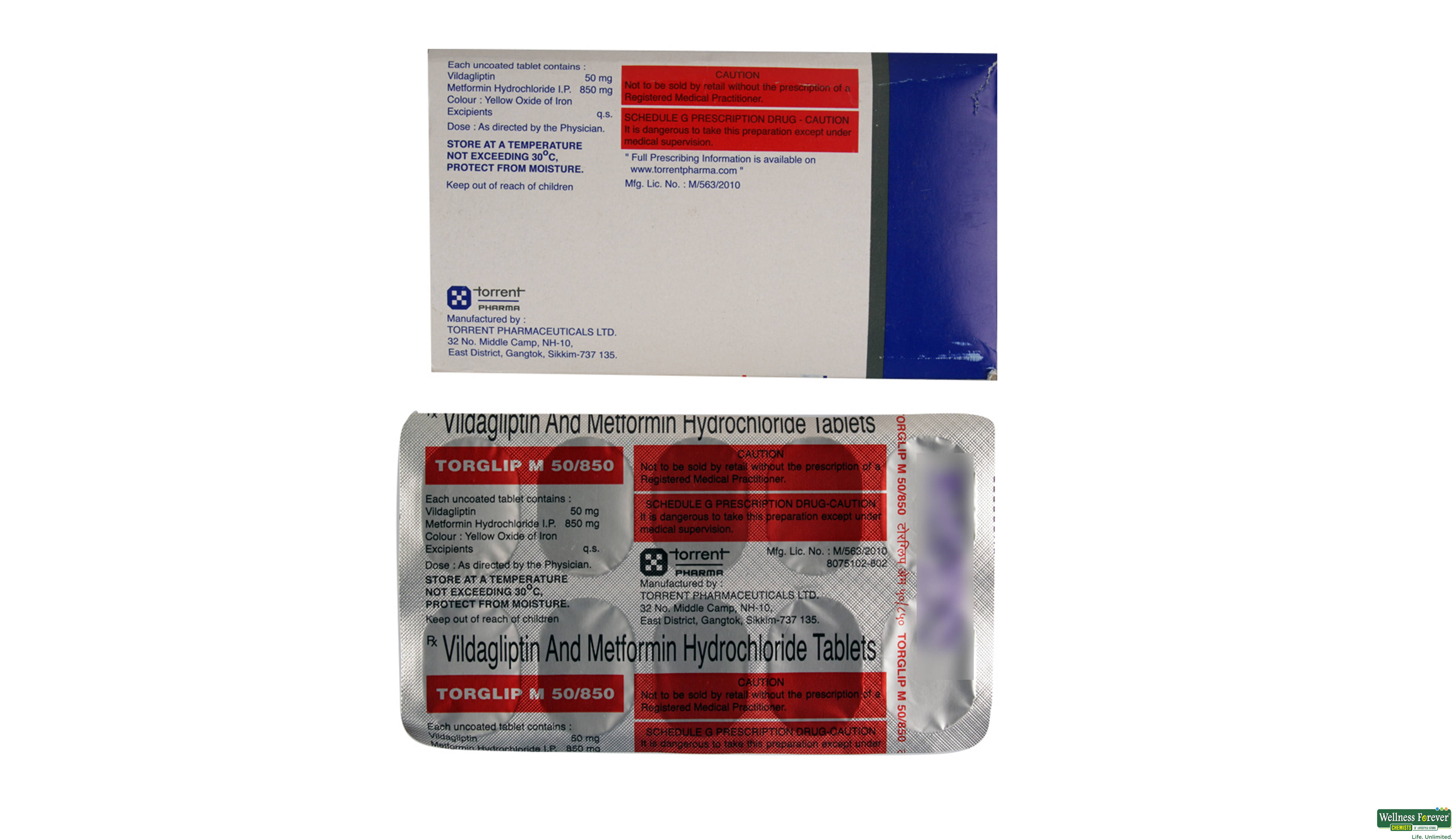 TORGLIP-M 50MG/850MG 10TAB- 2, 10TAB, 