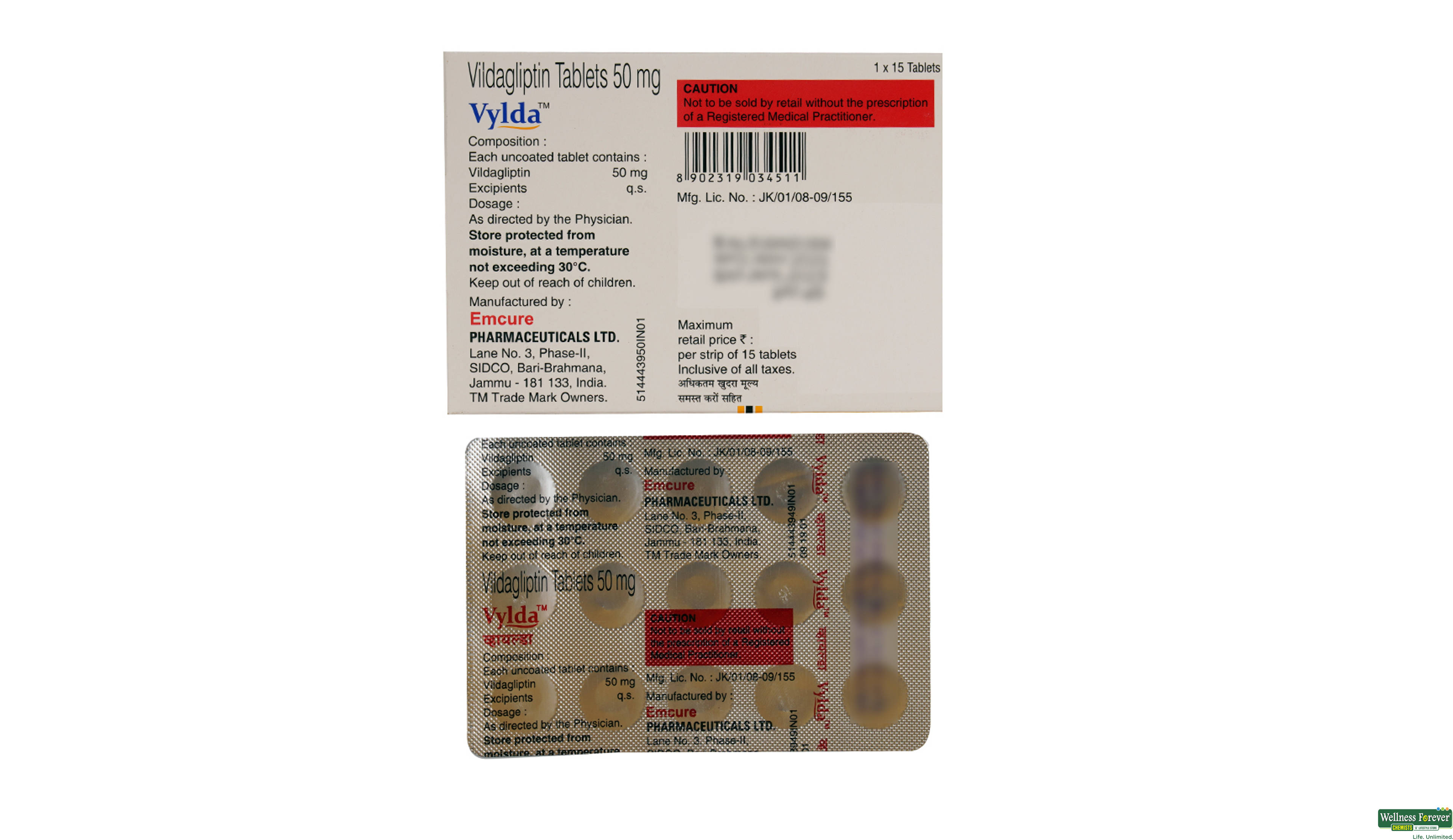 VYLDA 50MG 15TAB- 2, 15TAB, 