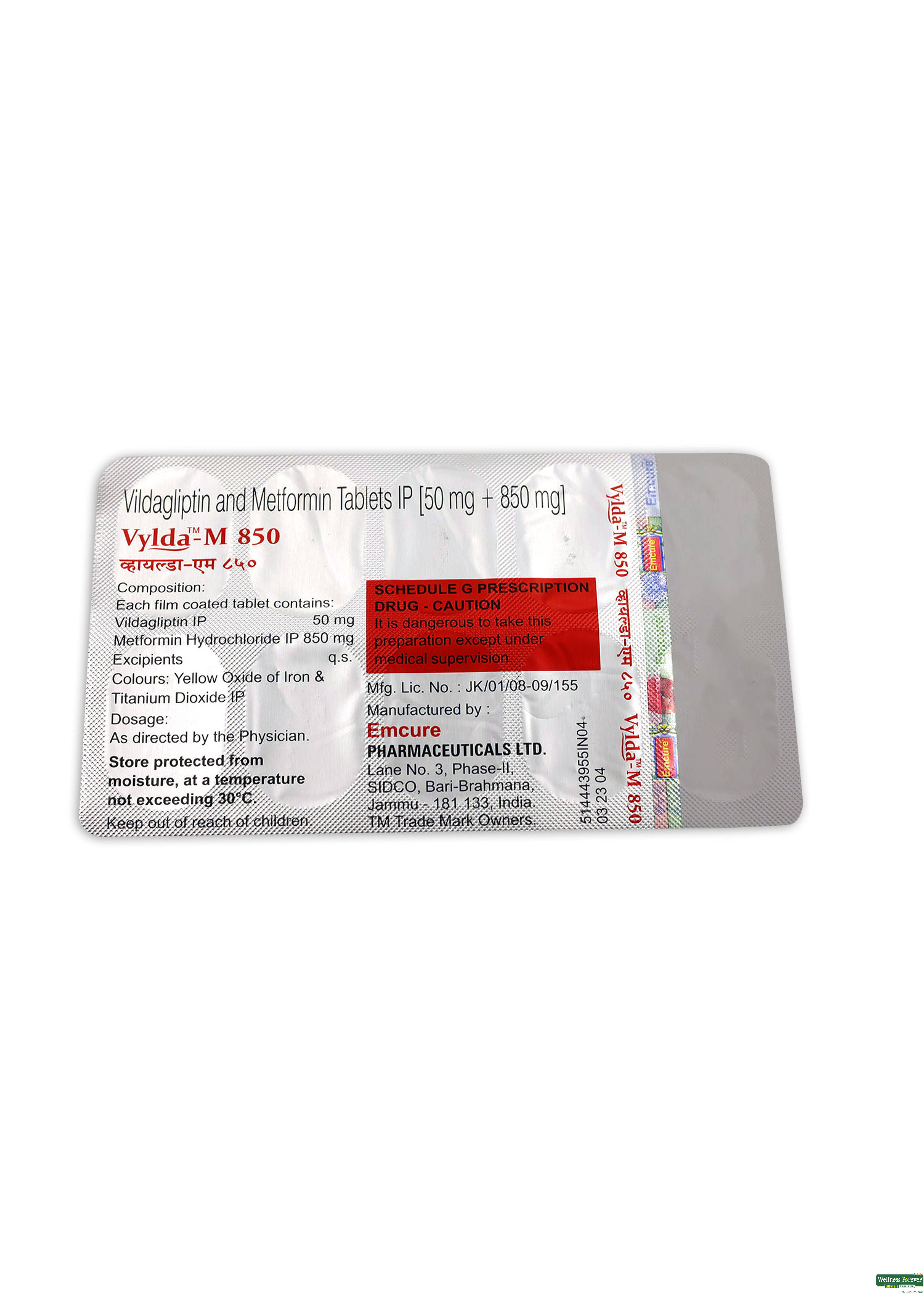 Vylda-M 850mg 10 Tablets-image