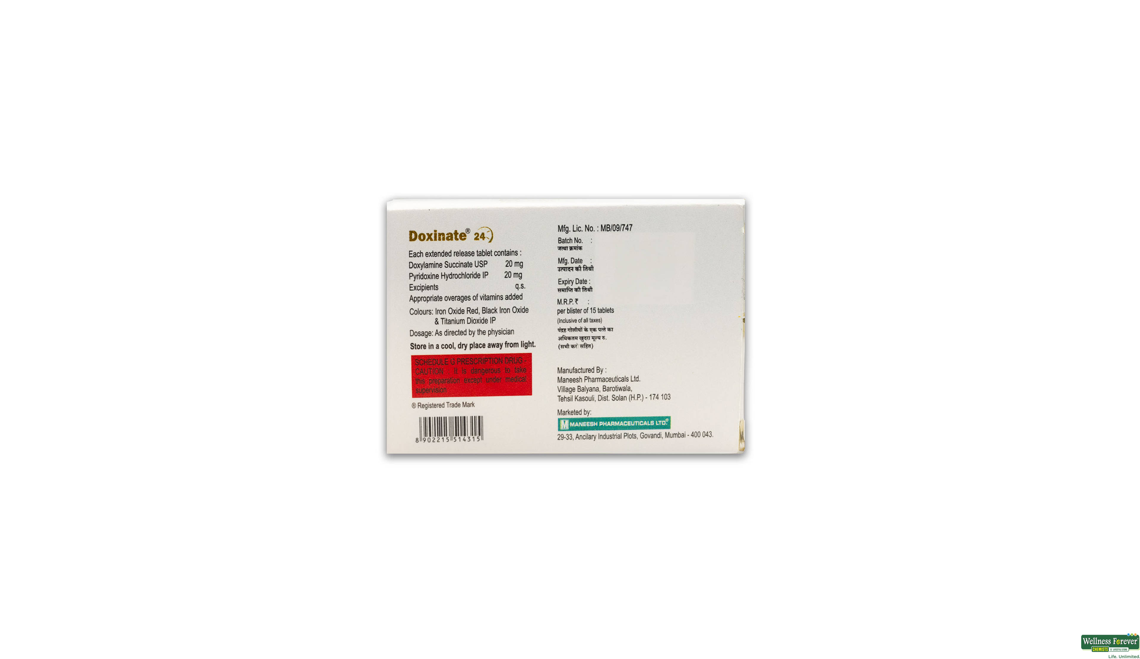 DOXINATE 24 15TAB- 2, 15TAB, 