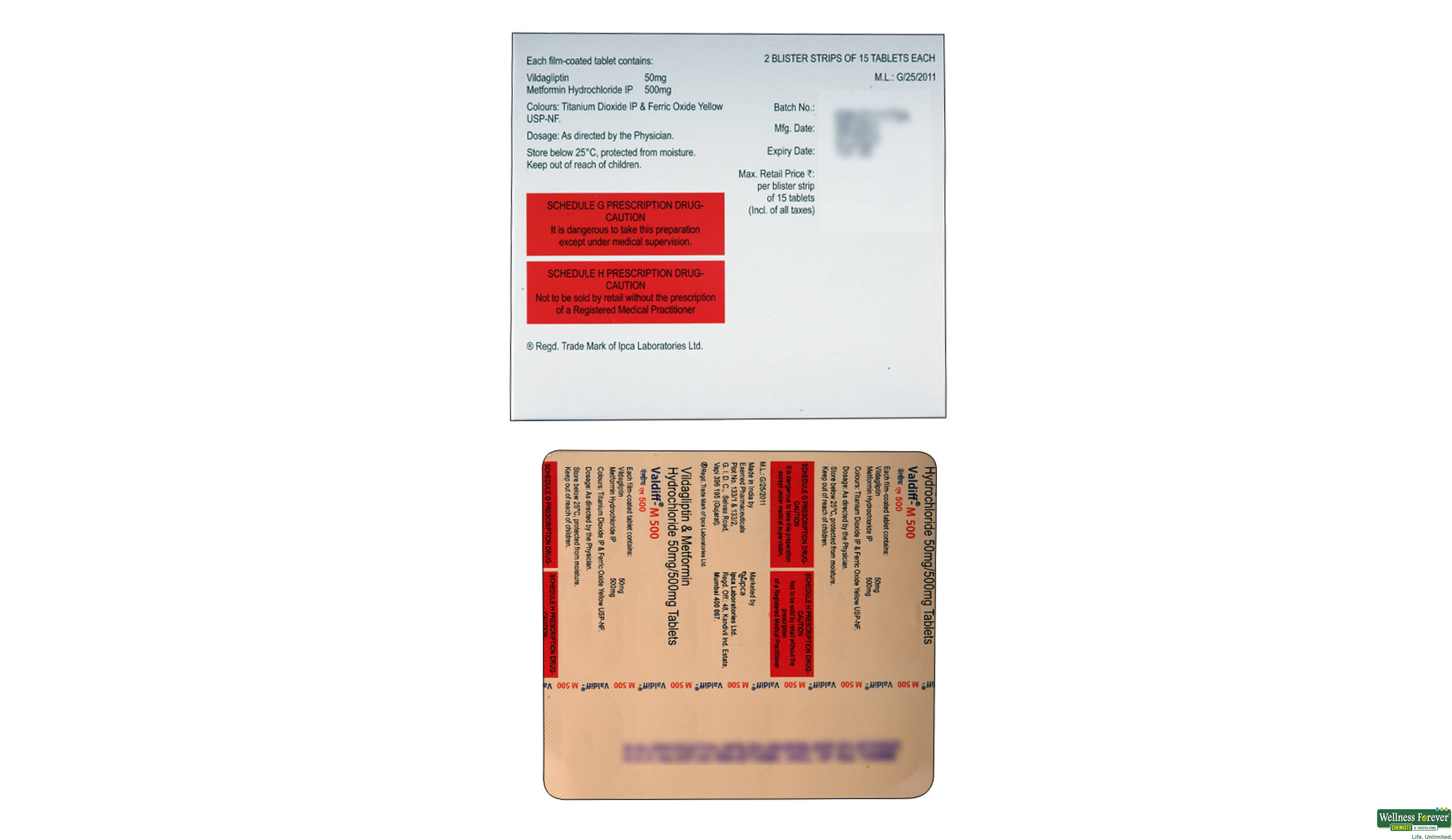 VALDIFF-M 50/500MG 15TAB ##- 2, 15TAB, 