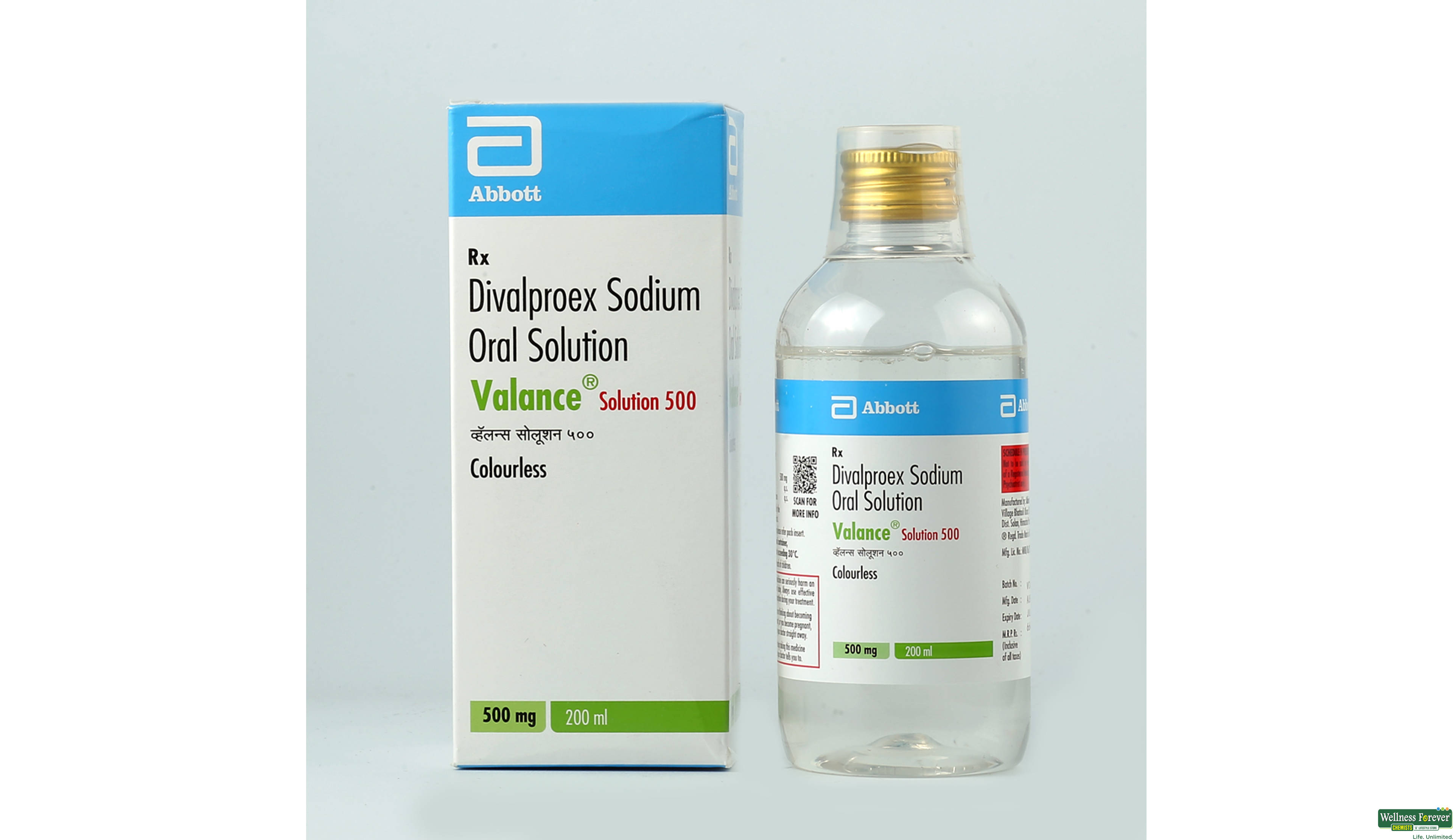 VALANCE 500MG SOLN 200ML- 1, 200ML, 