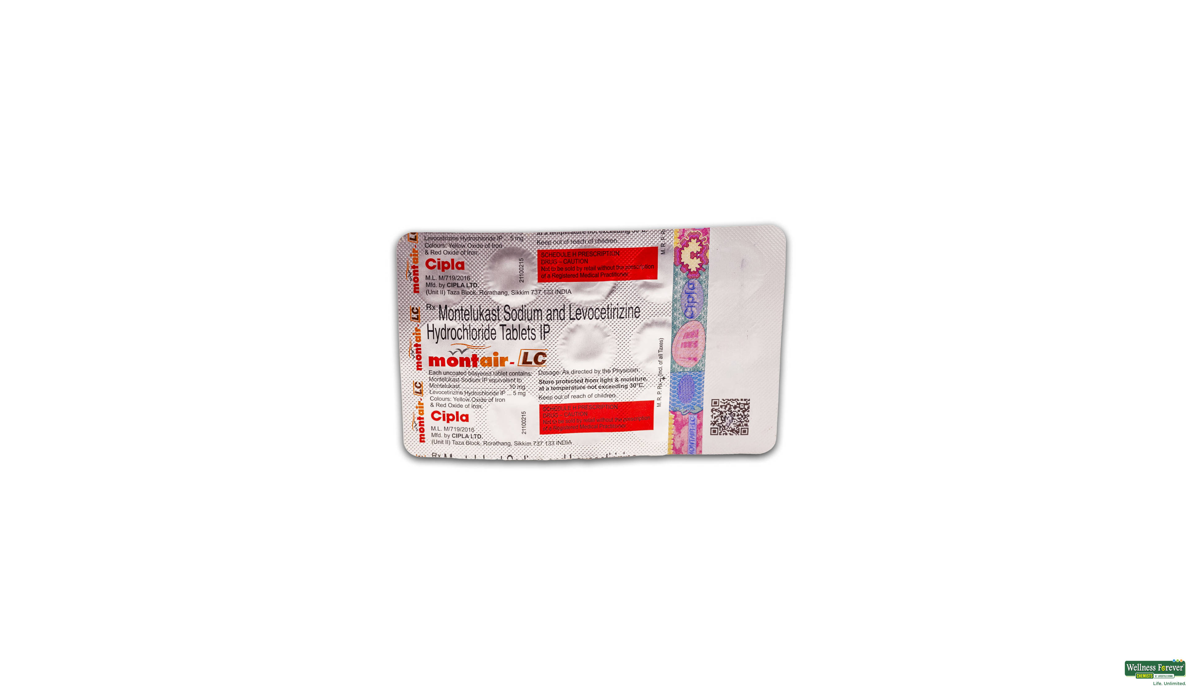 MONTAIR-LC 15TAB- 2, 15TAB, •Helps you breathe better by preventing asthma attacks.
•Calms down allergy symptoms like sneezing, itchy eyes, and runny nose.
•Can be used every day to keep allergies and asthma under control.