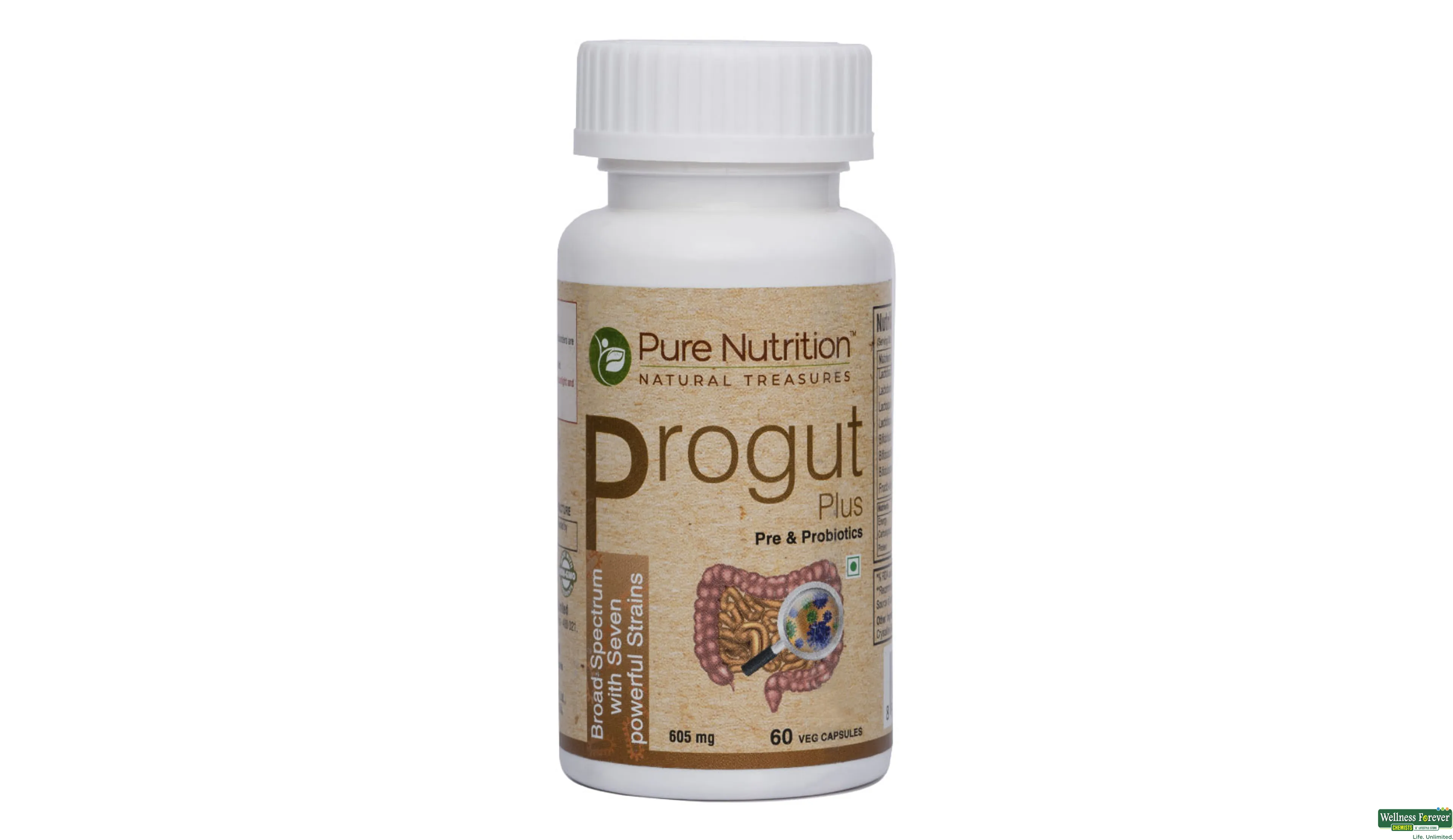 PURE NUTRITION PROGUT PLUS 60CAP- 1, 60CAP, null