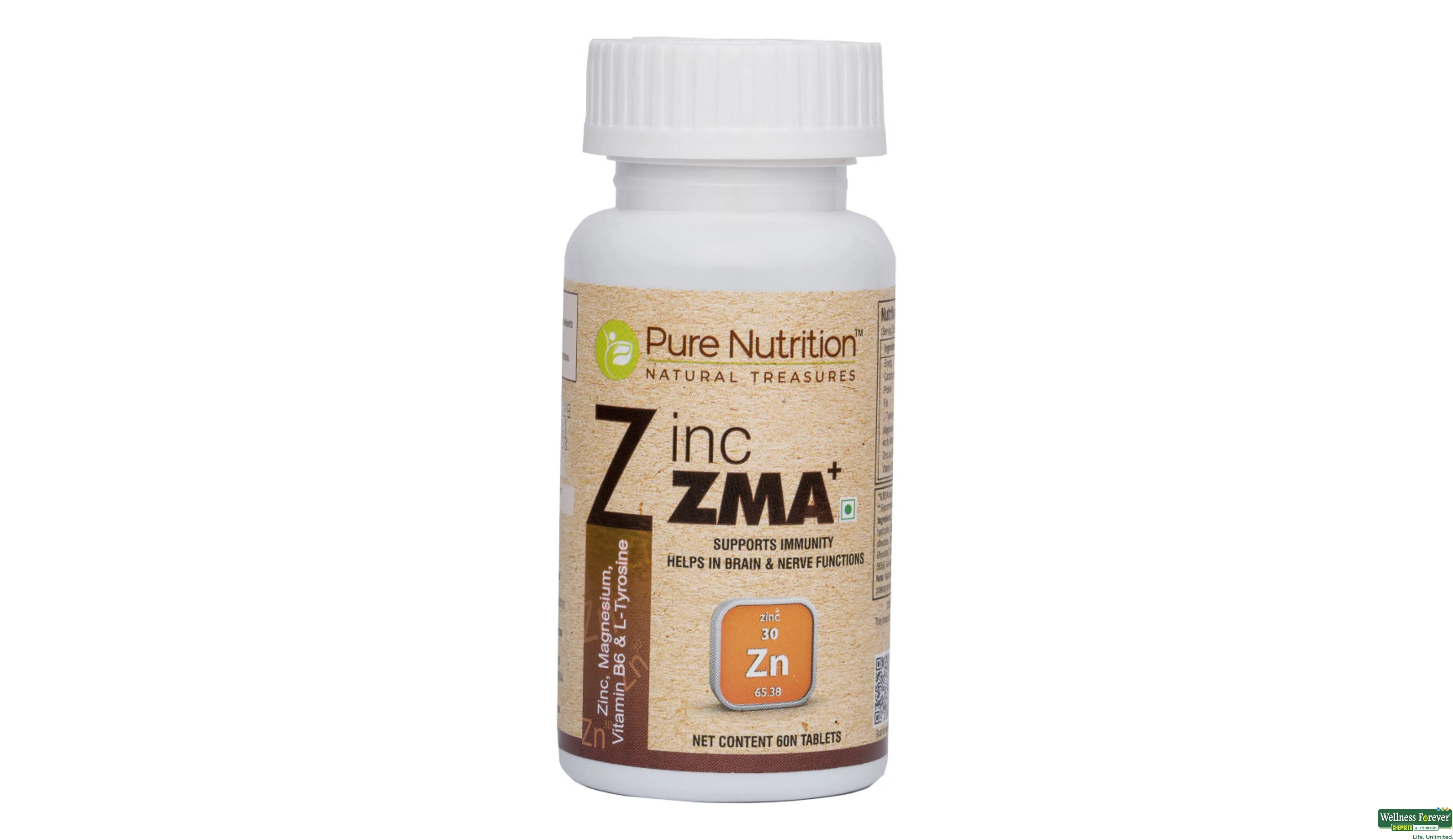 PURE NUTRITION ZINC ZMA PLUS 60TAB- 1, 60TAB, null