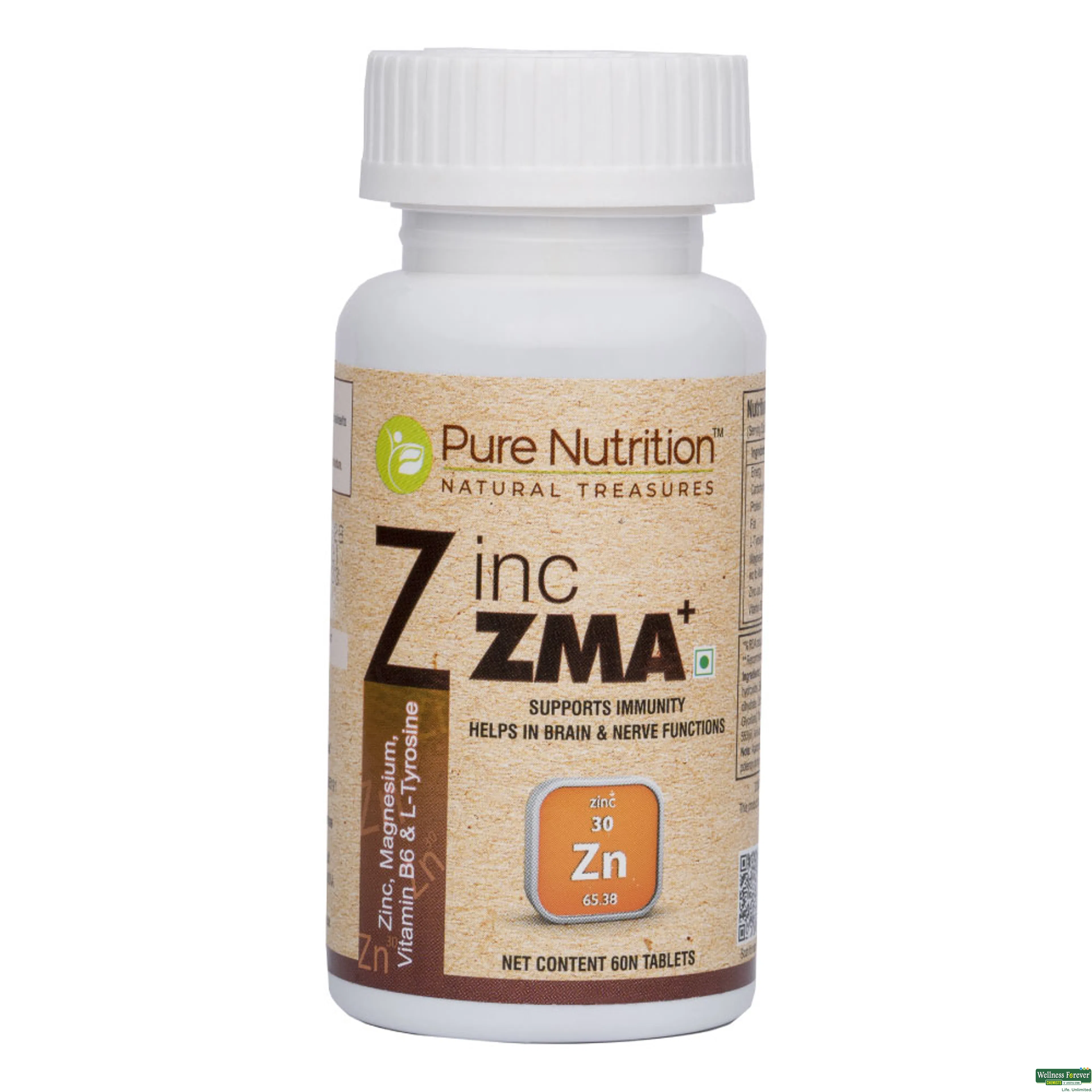 PURE NUTRITION ZINC ZMA PLUS 60TAB-image