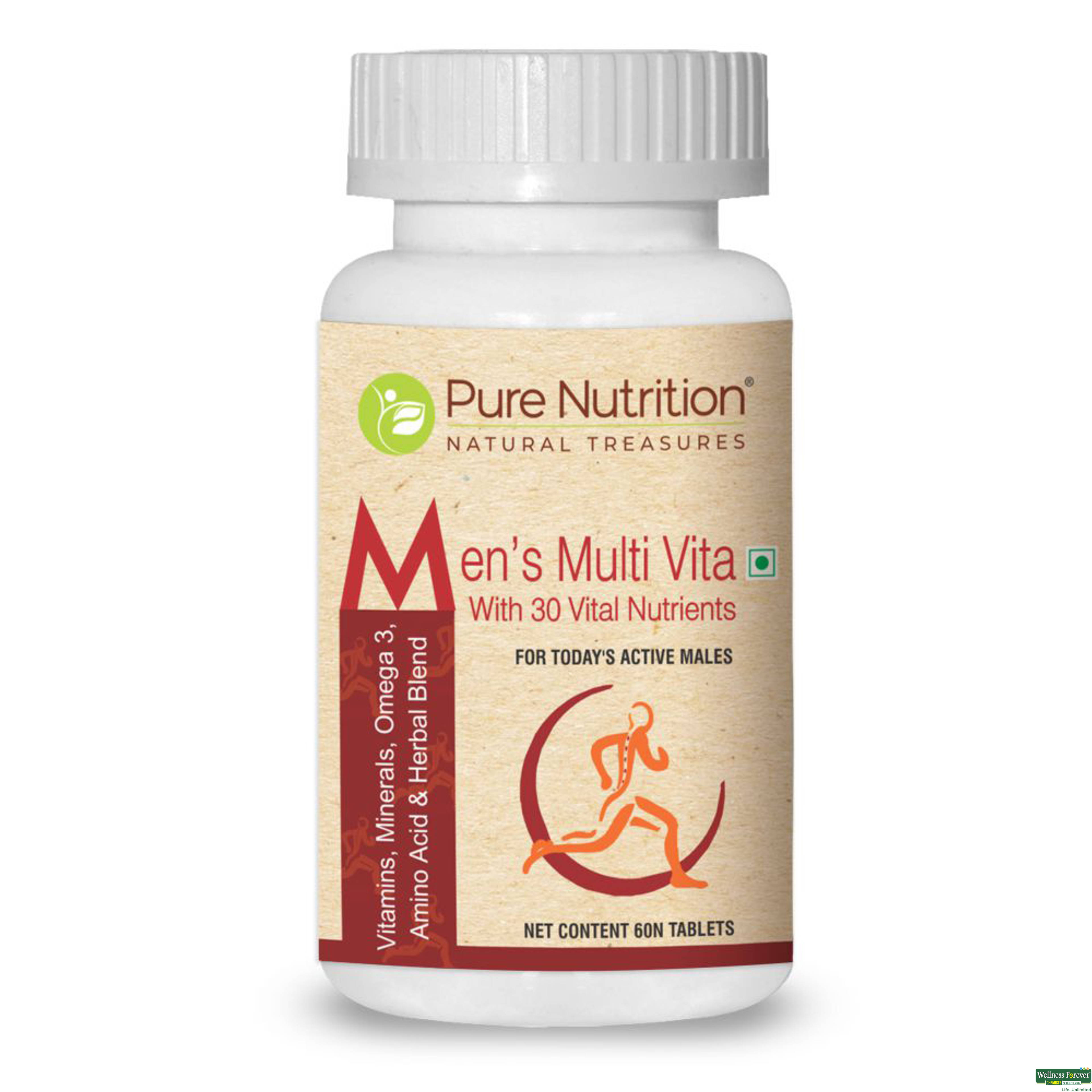 Pure Nutrition Men's Multi Vitamin 60 Tablets-image