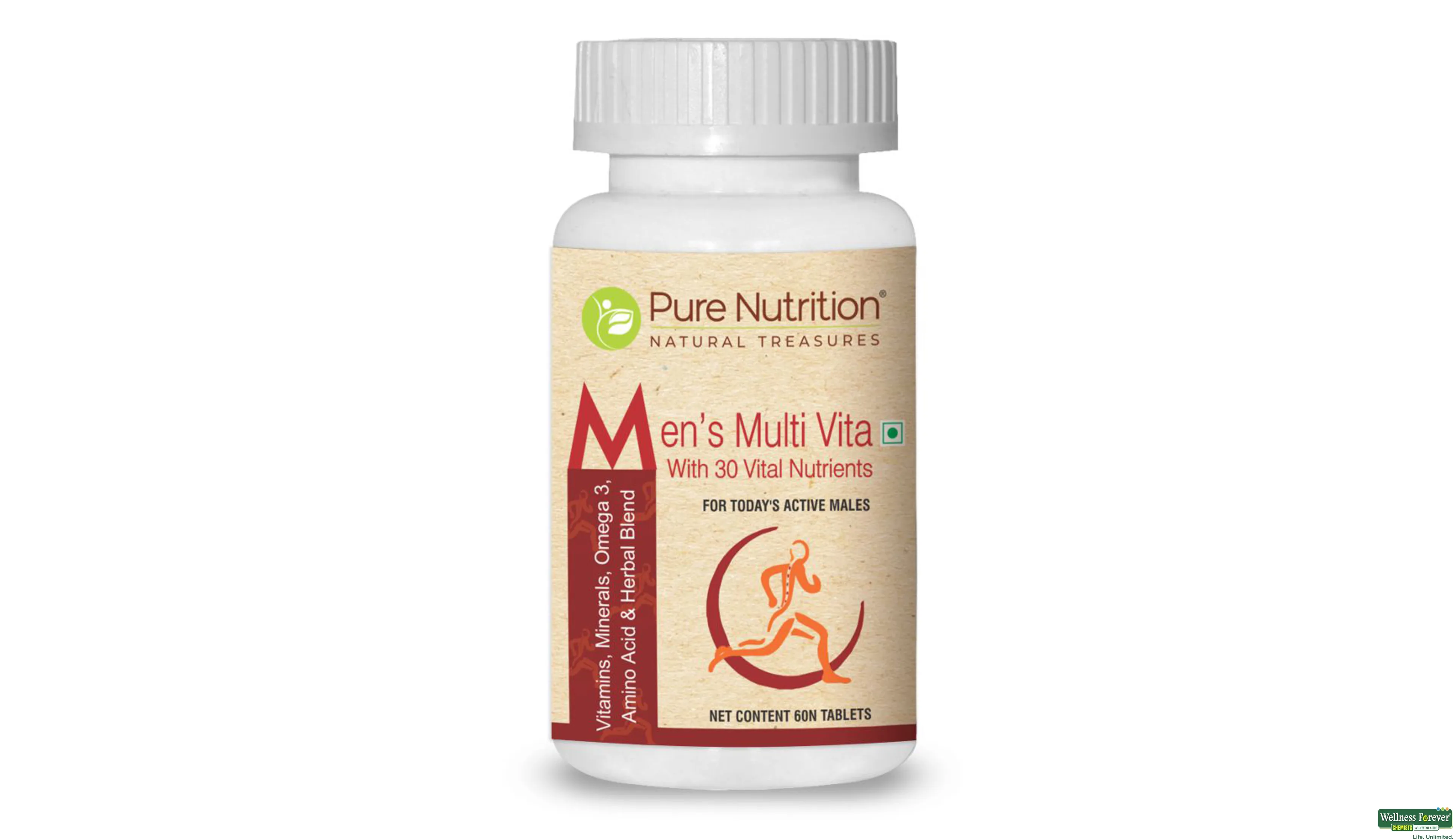 PURE NUTRITION MULTI VITA MEN 60TAB- 1, 60TAB, null