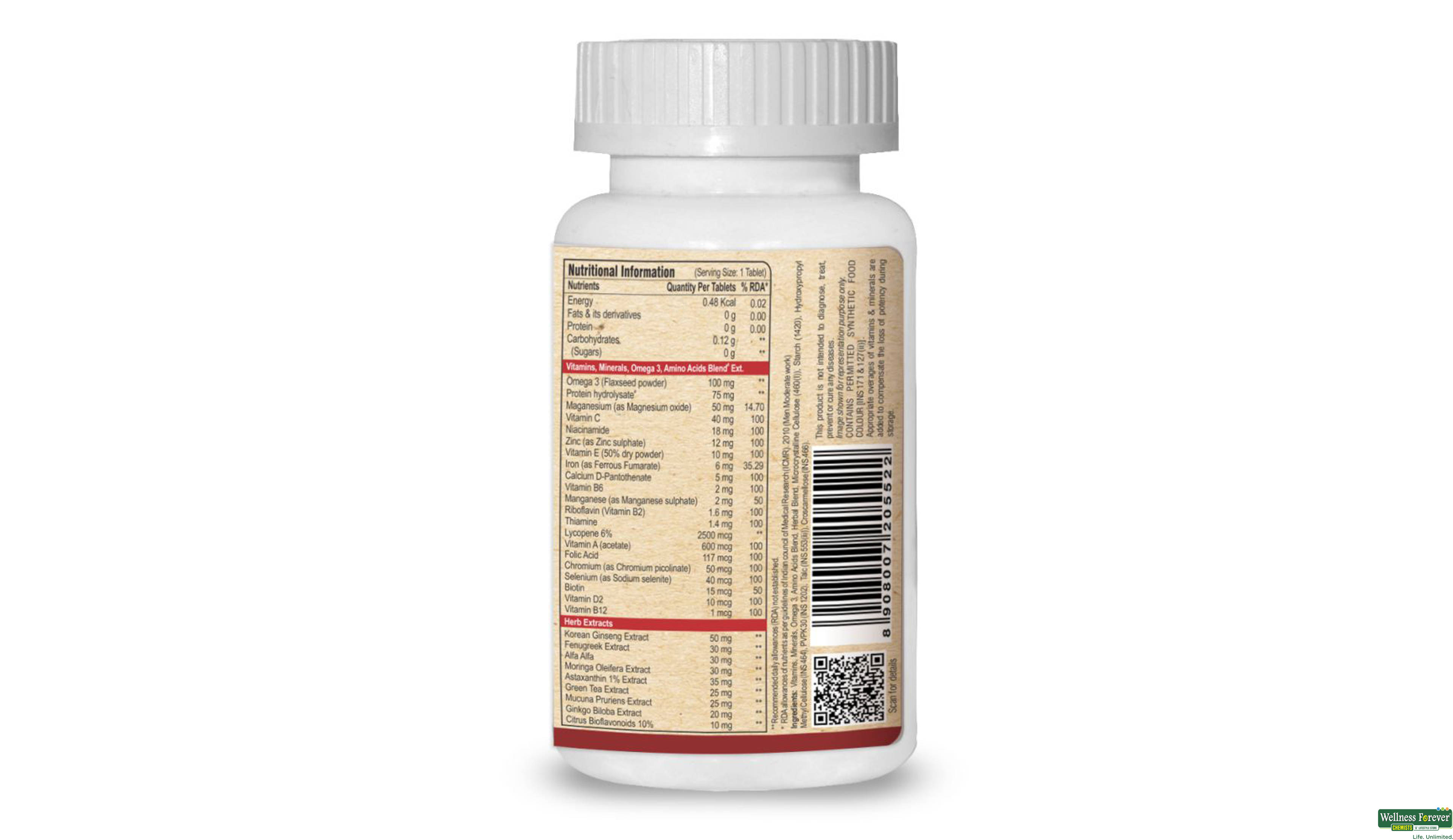 PURE NUTRITION MULTI VITA MEN 60TAB- 3, 60TAB, null