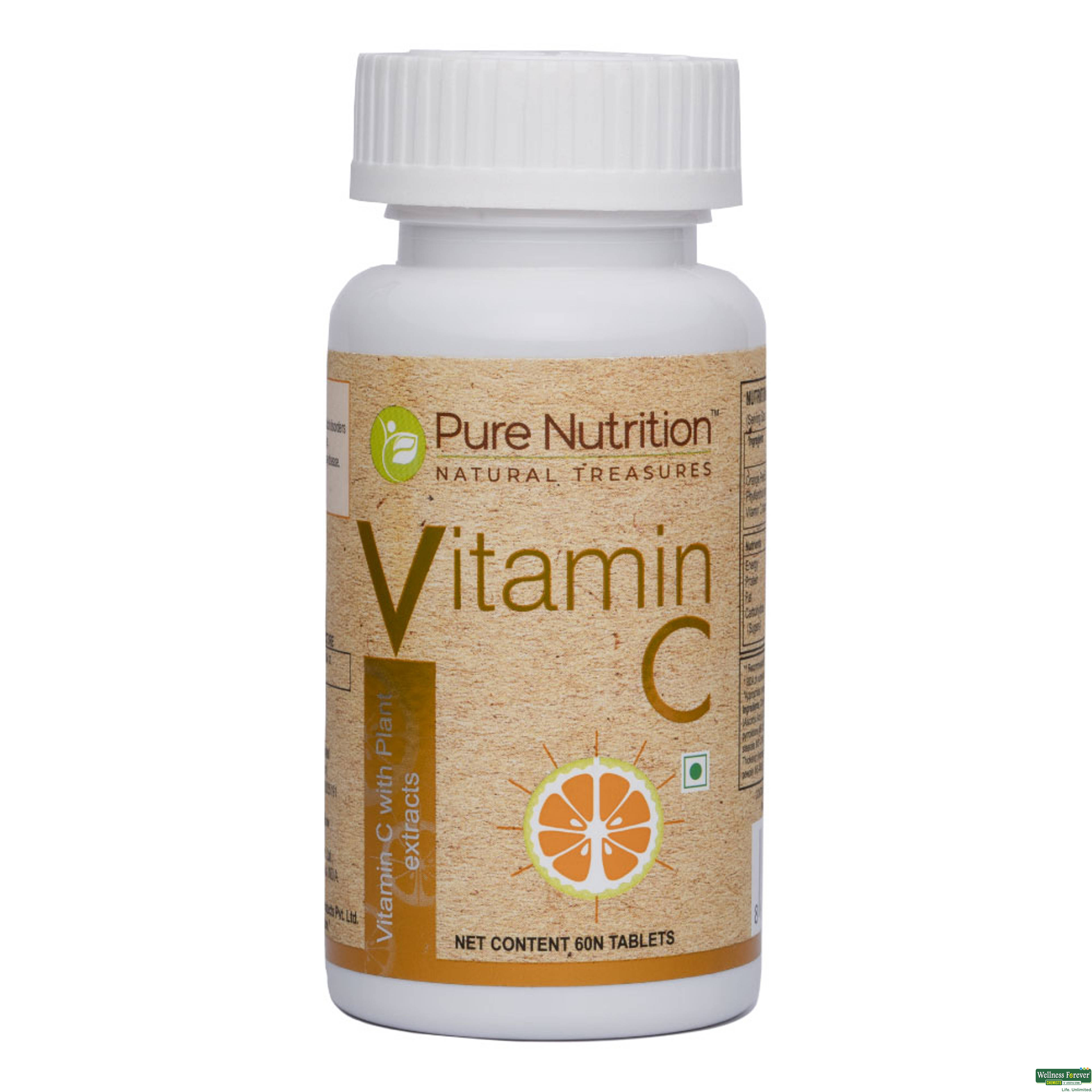 Pure Nutrition Vitamin C Tablets, 60 tablets-image