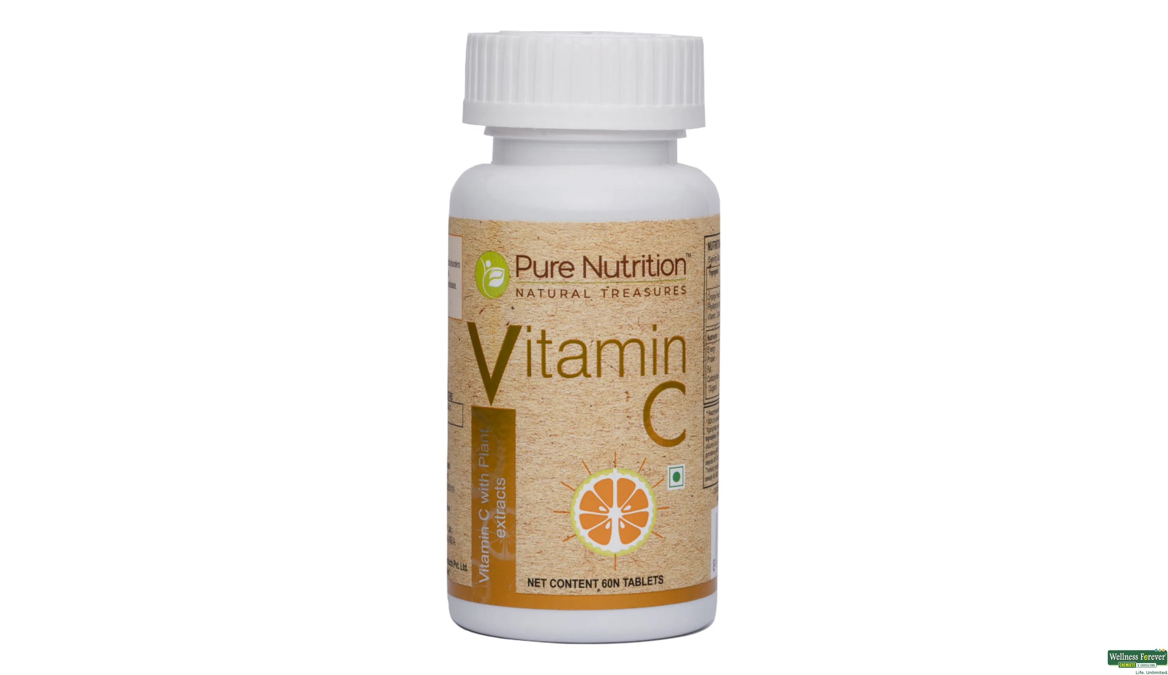 PURE NUTRITION VITAMIN C 60TAB- 1, 60TAB, null