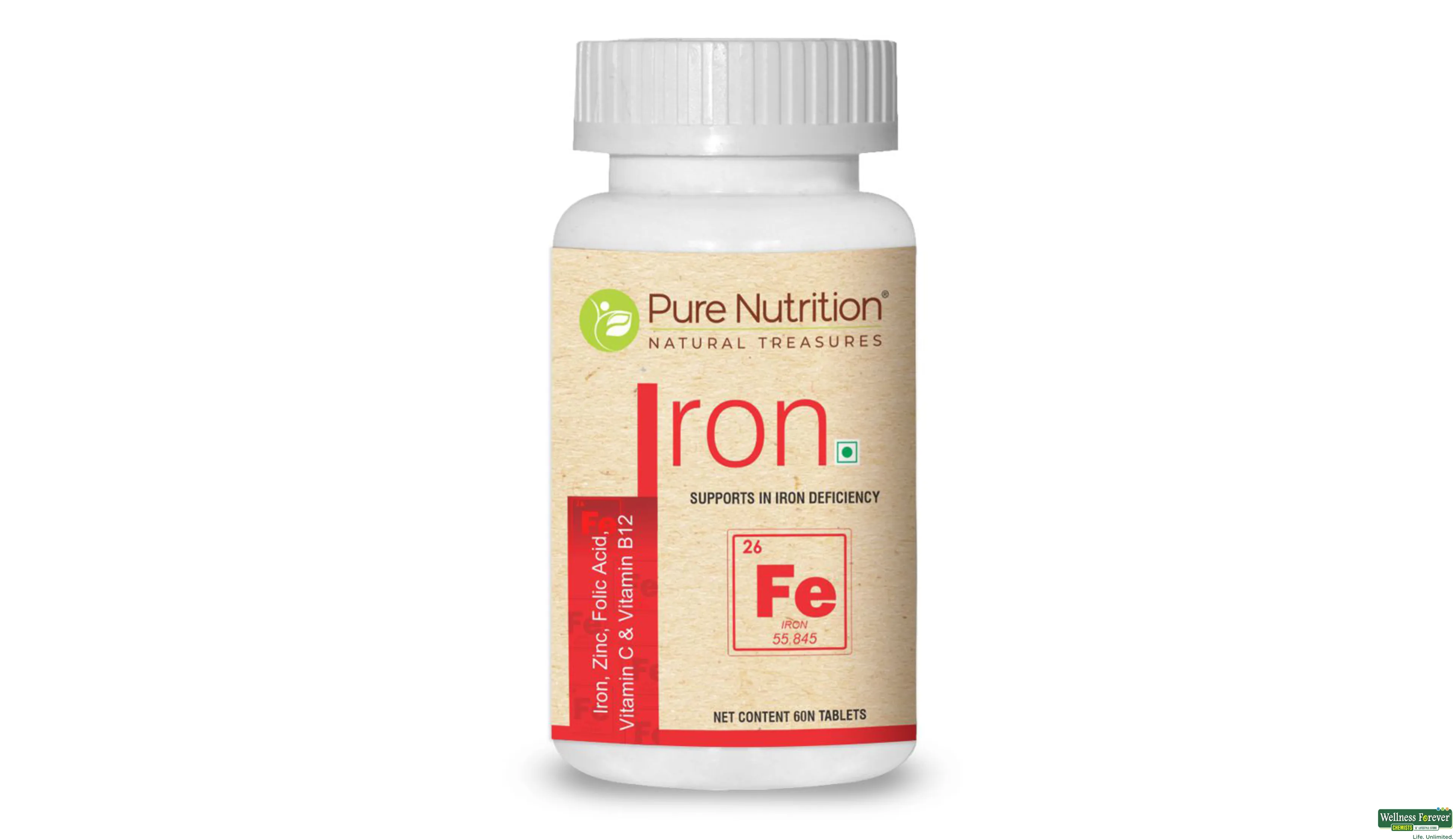 PURE NUTRITION IRON 60TAB- 1, 60TAB, null