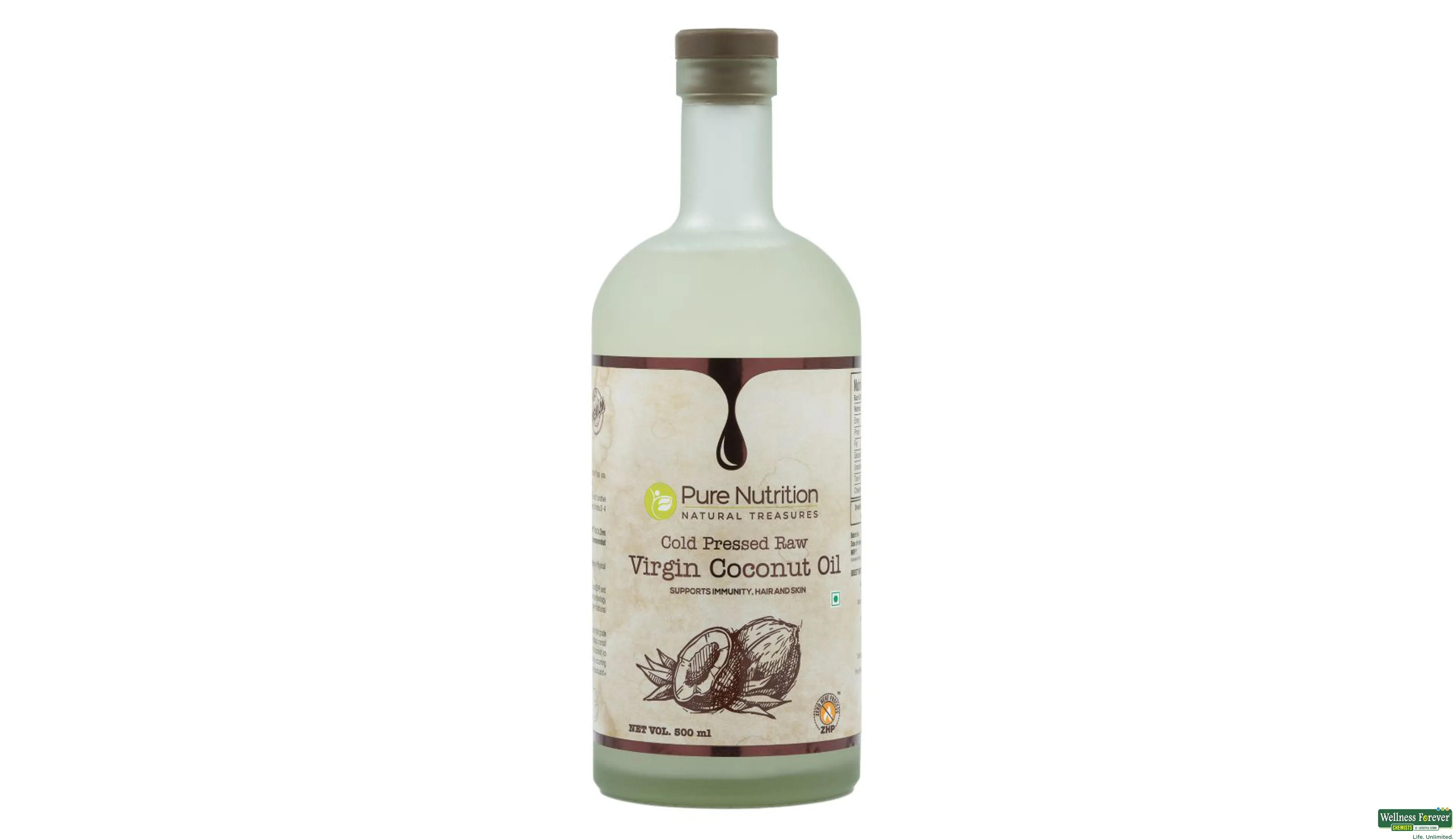 Pure Nutrition Vital Raw Cold Pressed Virgin Olive Oil, For Skin & Hair -  250ml