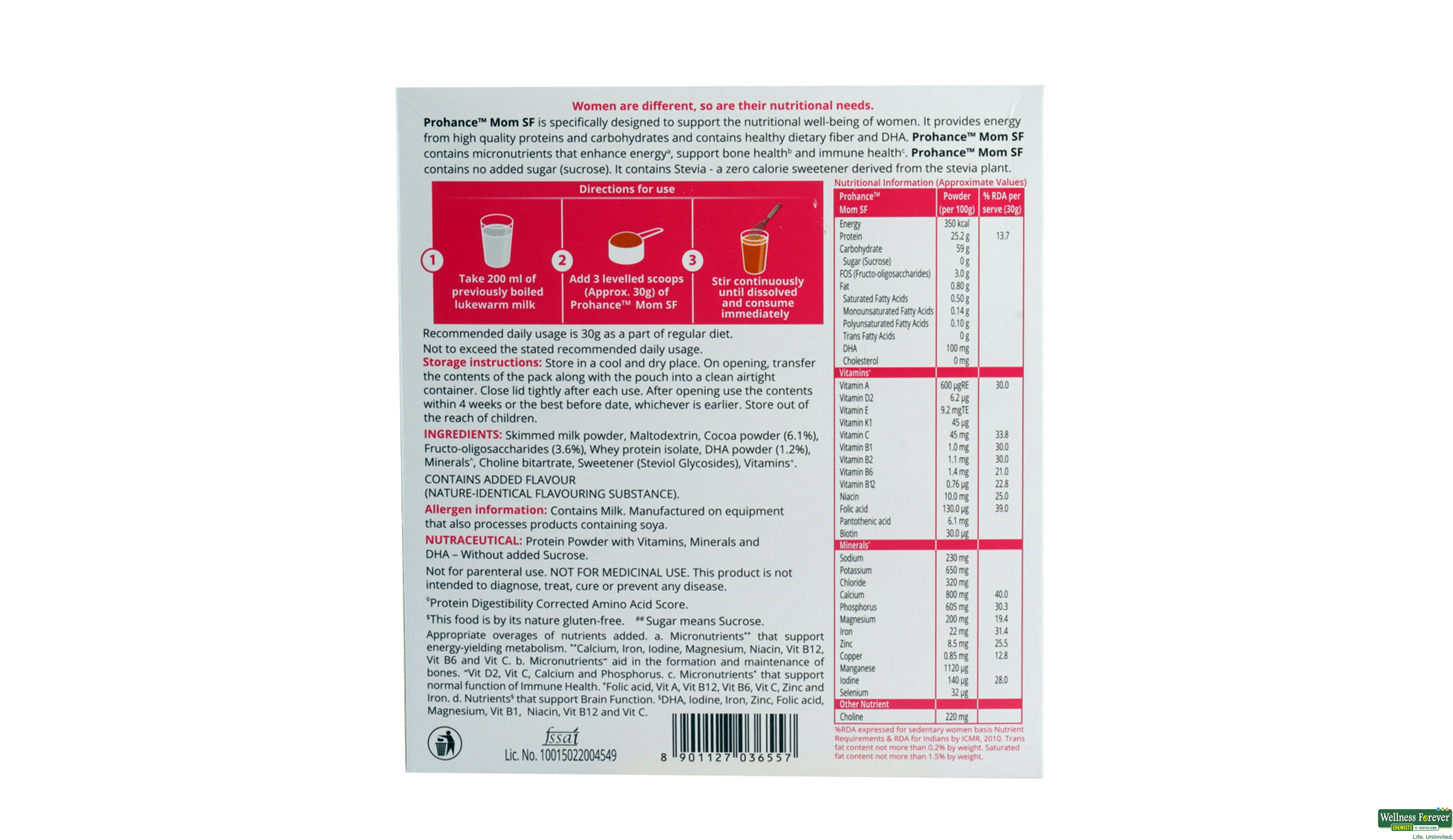 PROHANCE MOM SF PWDR CHOC 200GM- 2, 200GM, 