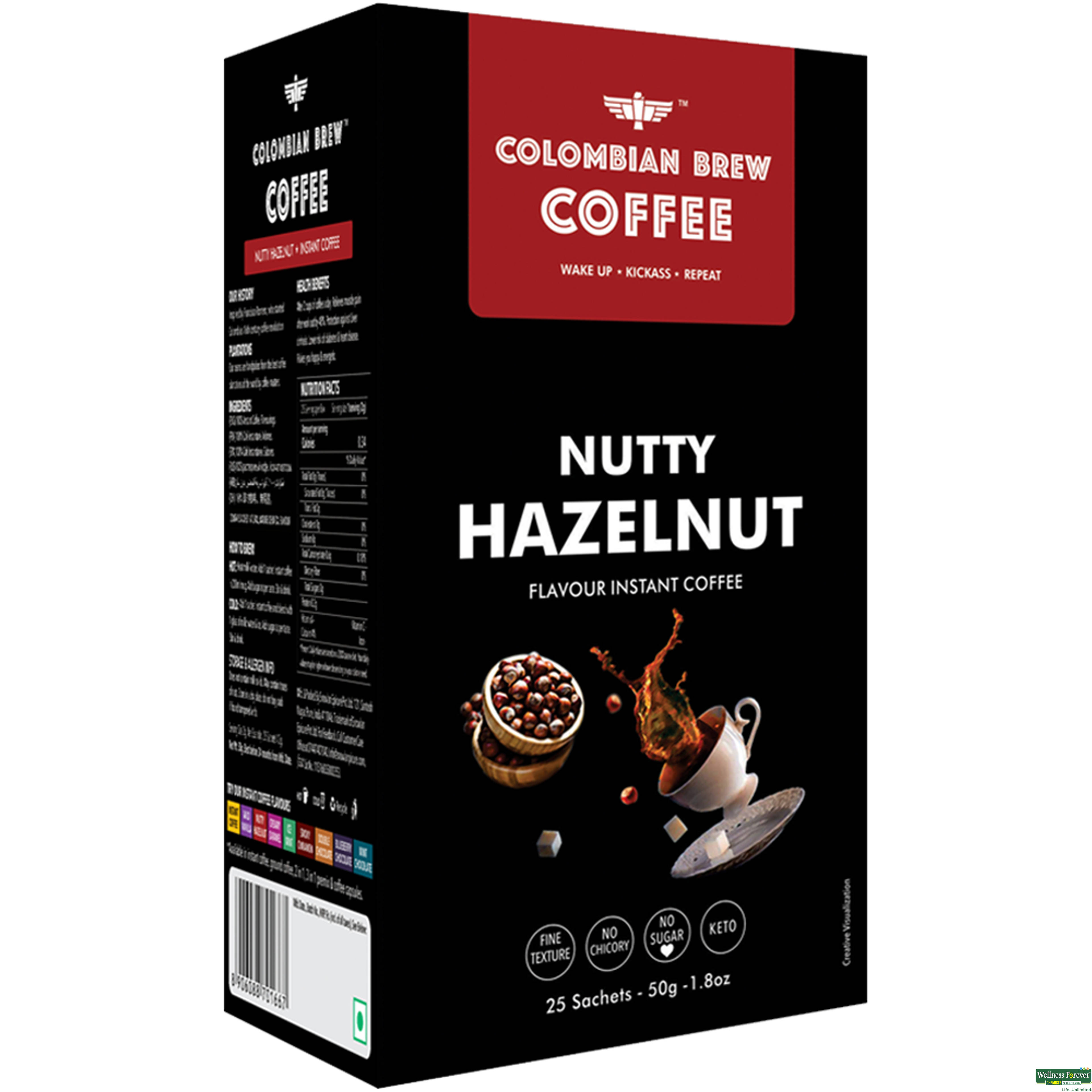 Colombian Brew Coffee, Hazelnut, 50 g-image