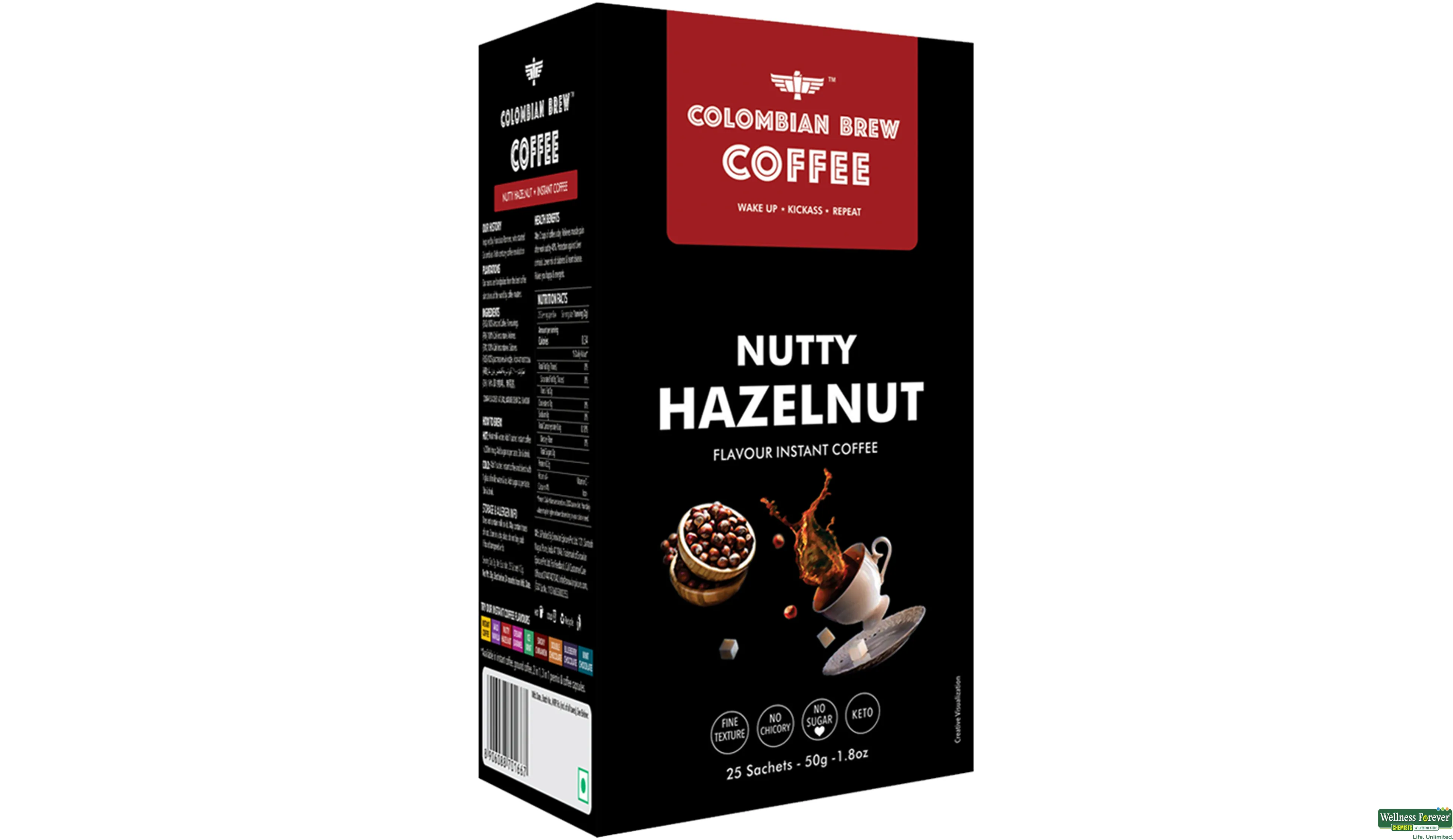 COLOMBIAN COFFEE NUTTY HAZELNUT 50GM- 1, 50GM, 