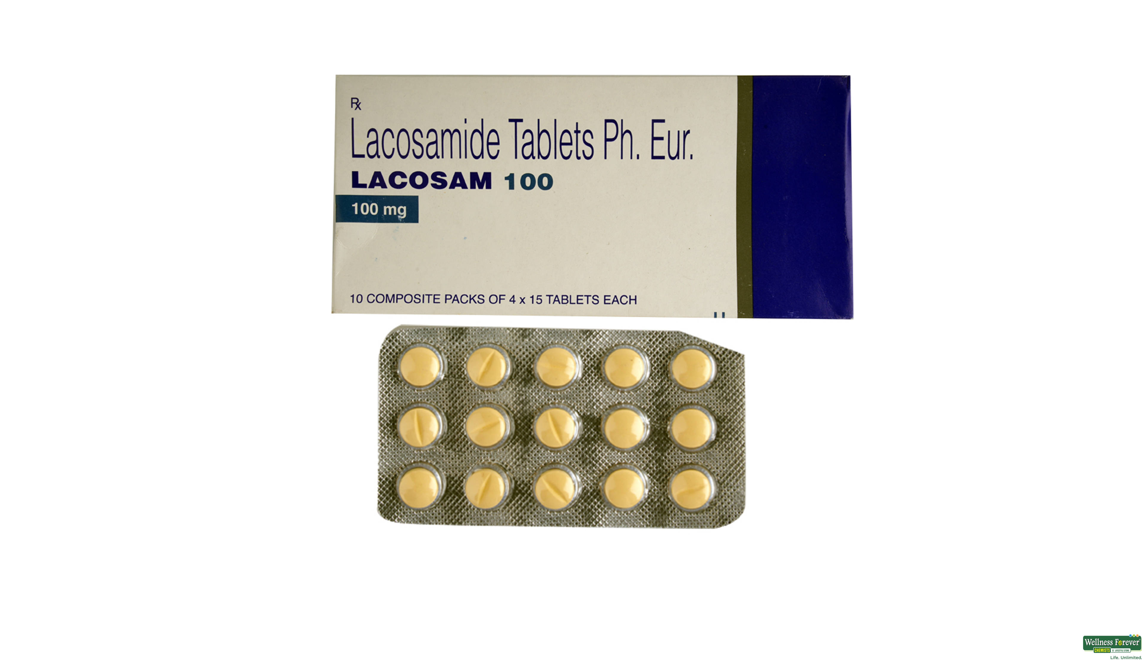 LACOSAM 100MG 15TAB- 1, 15TAB, 