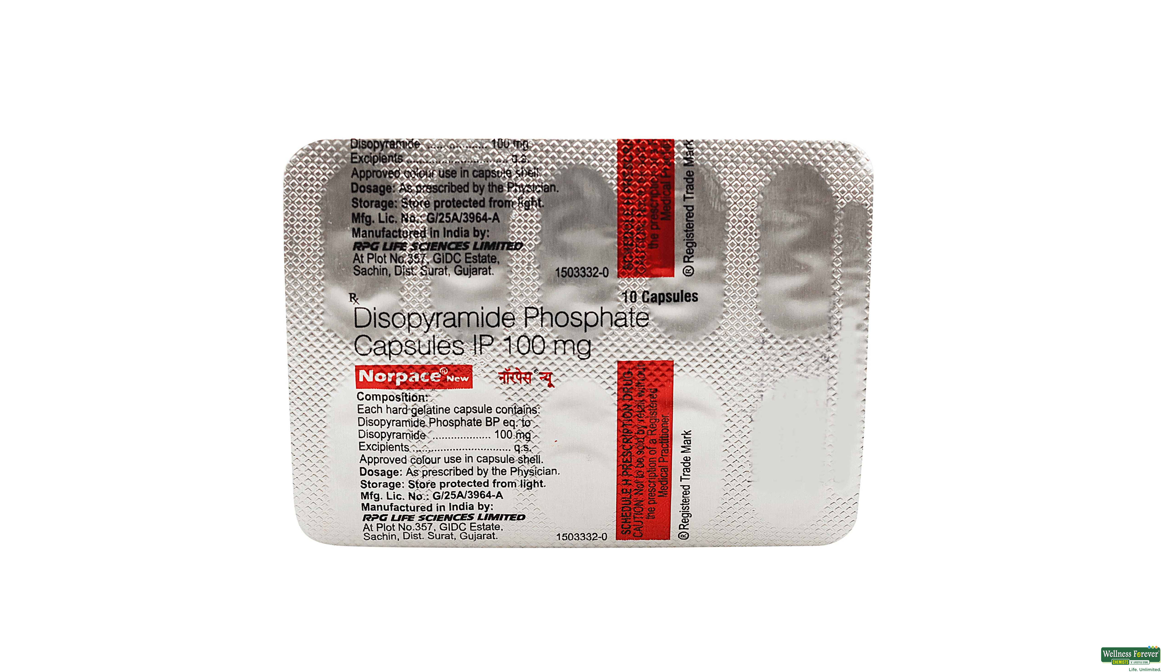 NORPACE-NEW 100MG 10CAP- 1, 10CAP, 