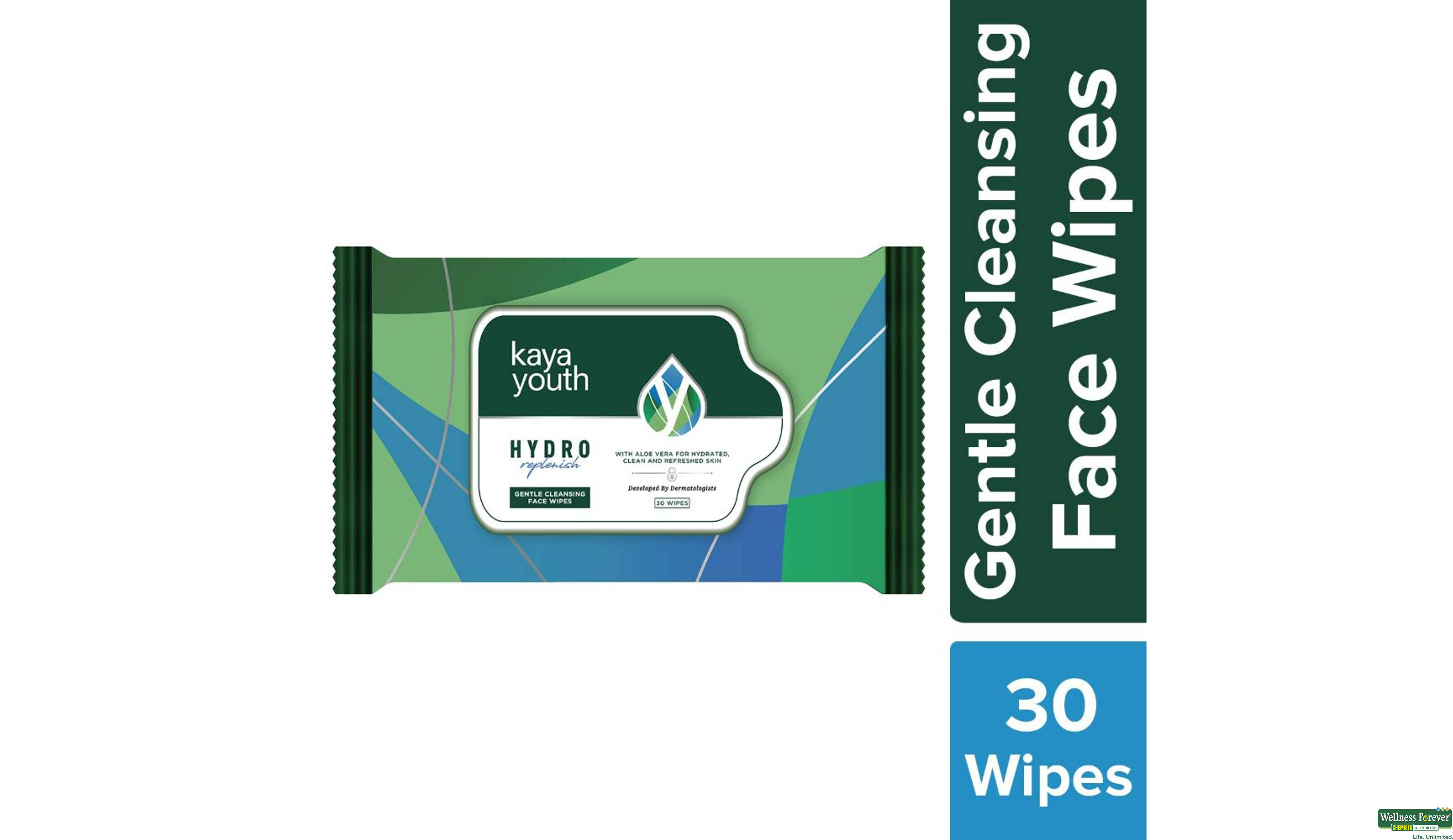 KAYA YOUTH F/WIPES HYDRO 30PC- 1, 30PC, 