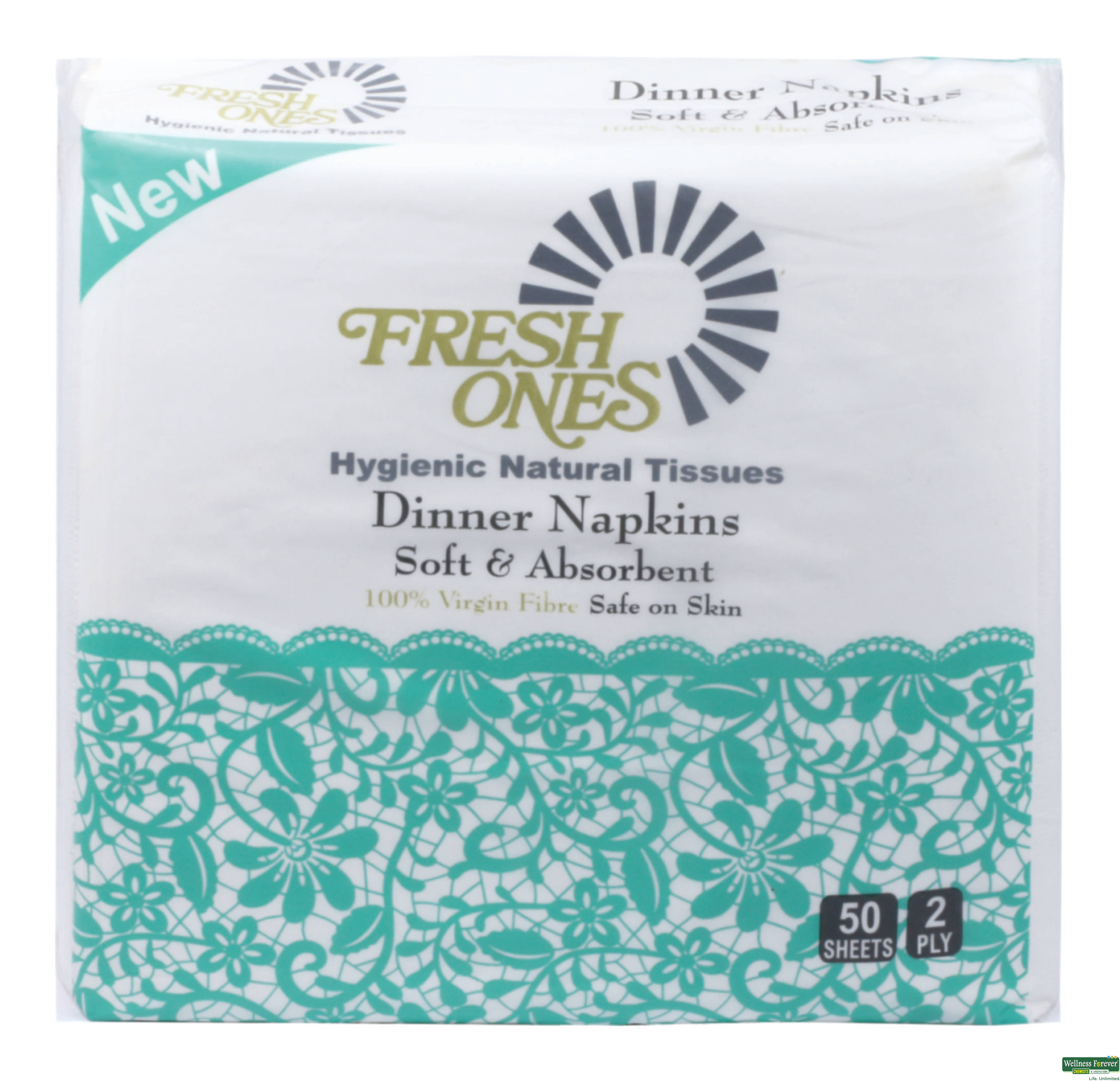 Fresh Ones 2 Ply Disposable Dinner Napkins, 50  Pieces-image