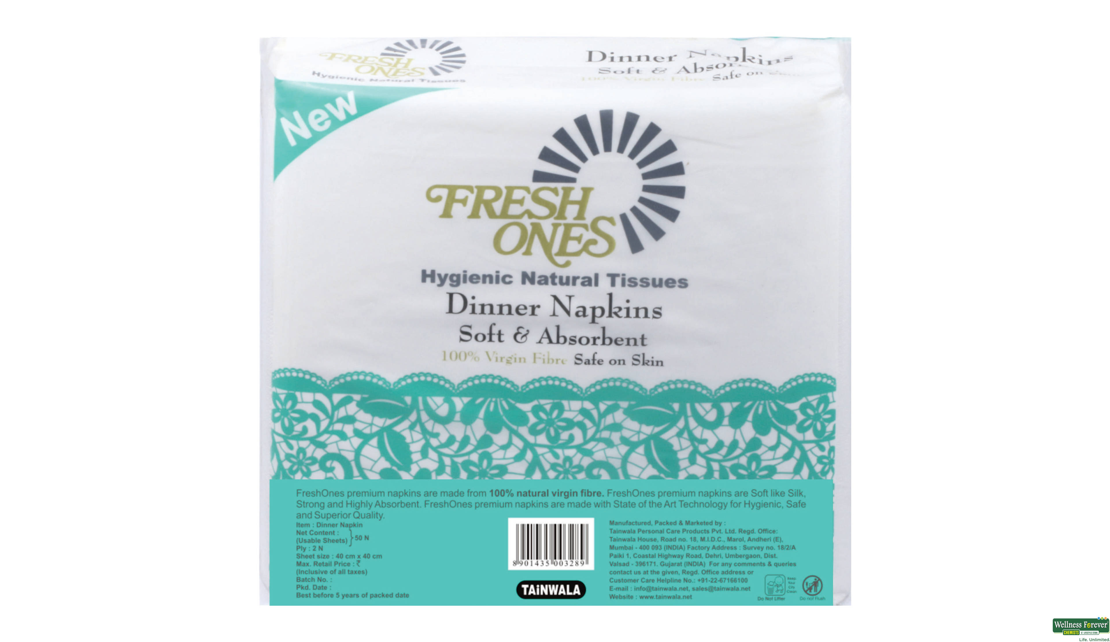 FRESH ONES NAPKINS DINNER 50PC- 2, 50PC, 