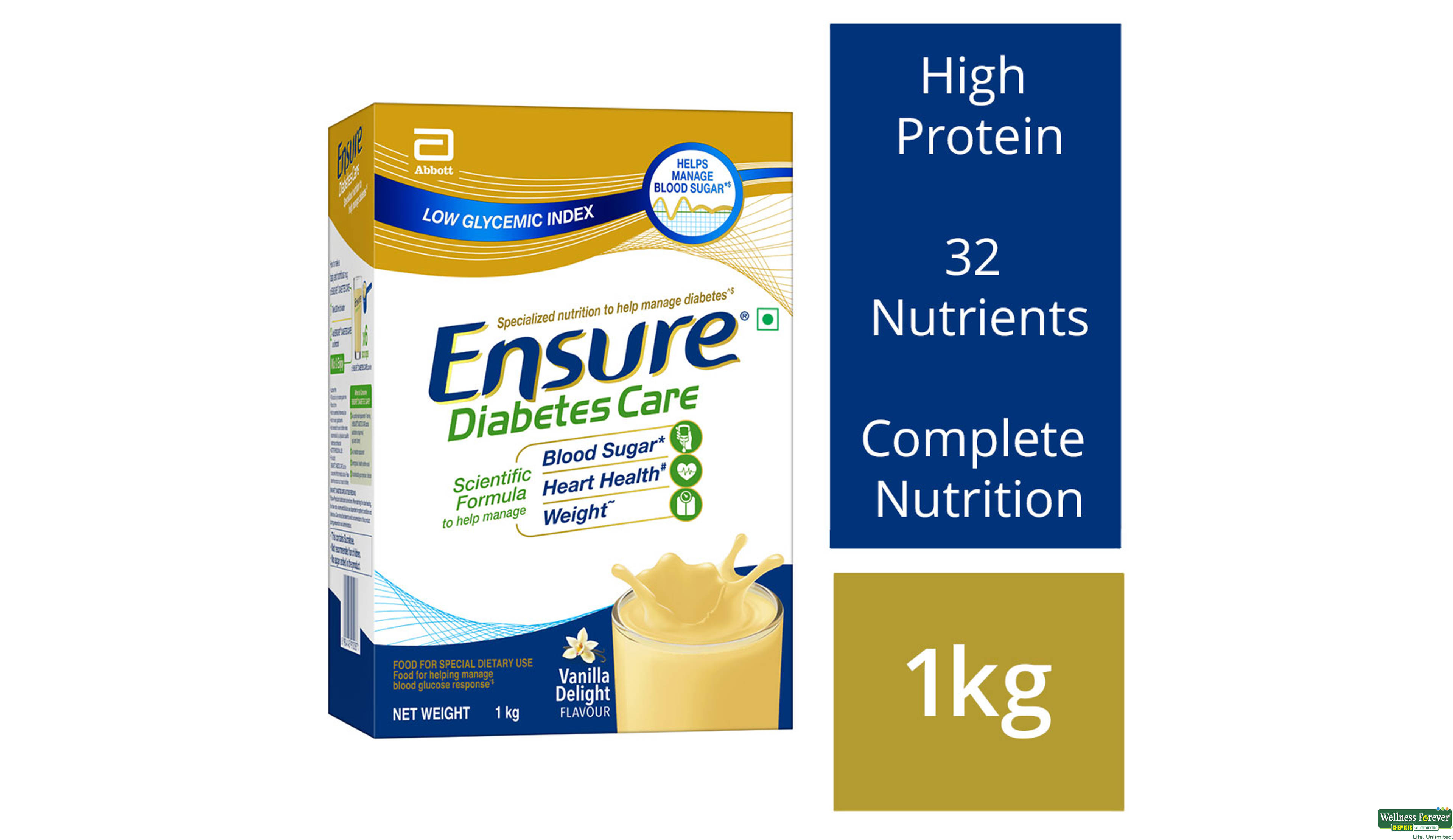 ENSURE DIABETIC CARE VANILA 1KG- 1, 1KG, 