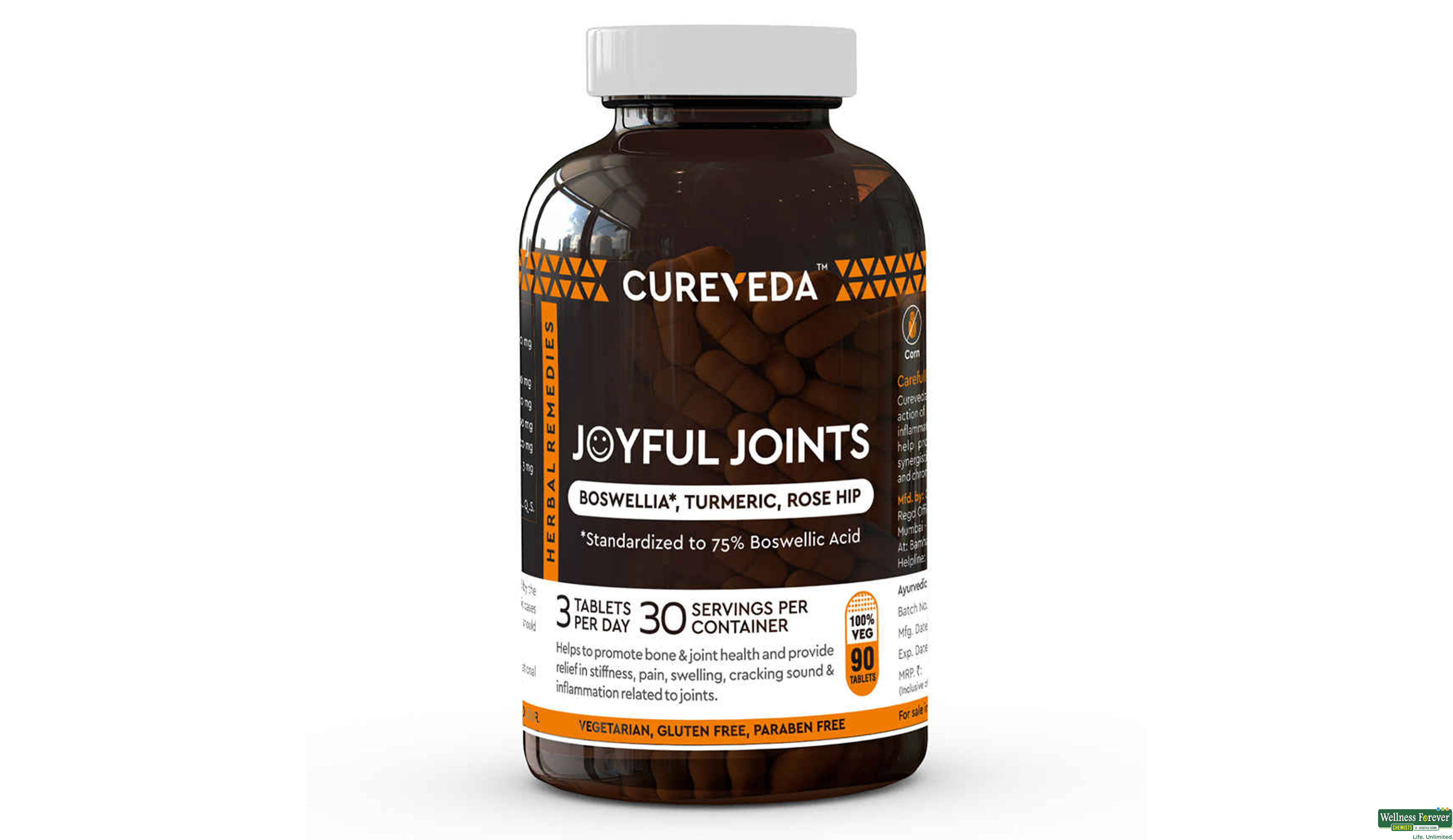 CUREVEDA JOYFUL JOINTS 90TAB- 1, 90TAB, 