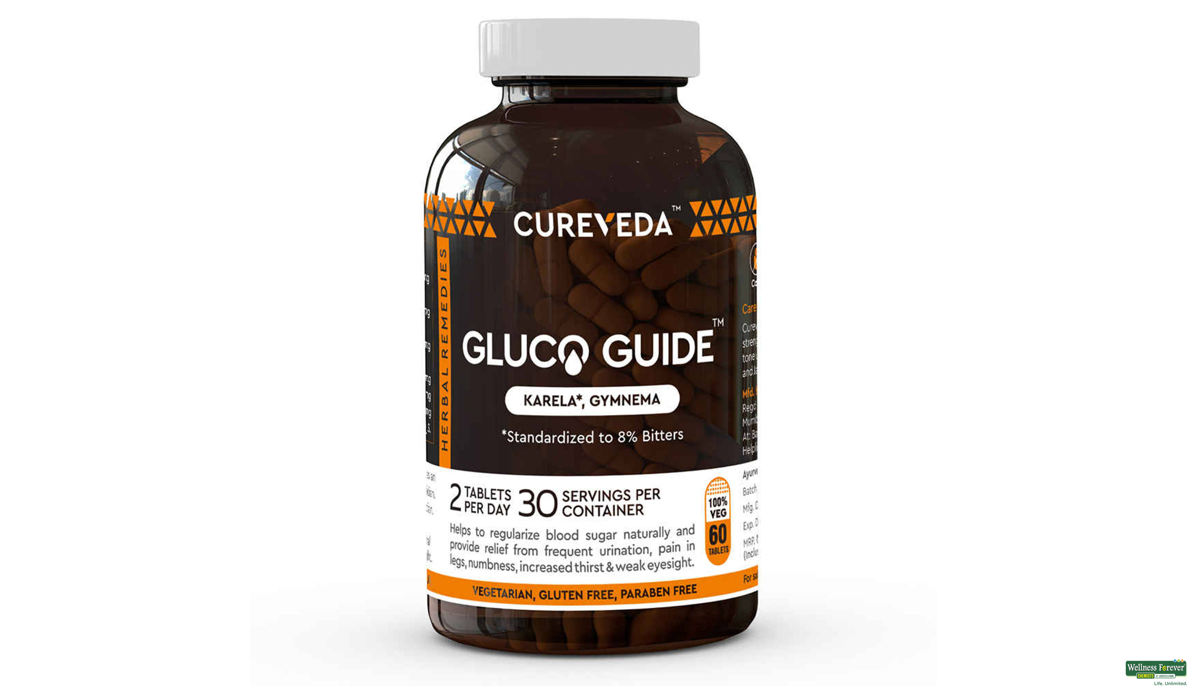 CUREVEDA GLUCO GUIDE 60TAB- 1, 60TAB, 