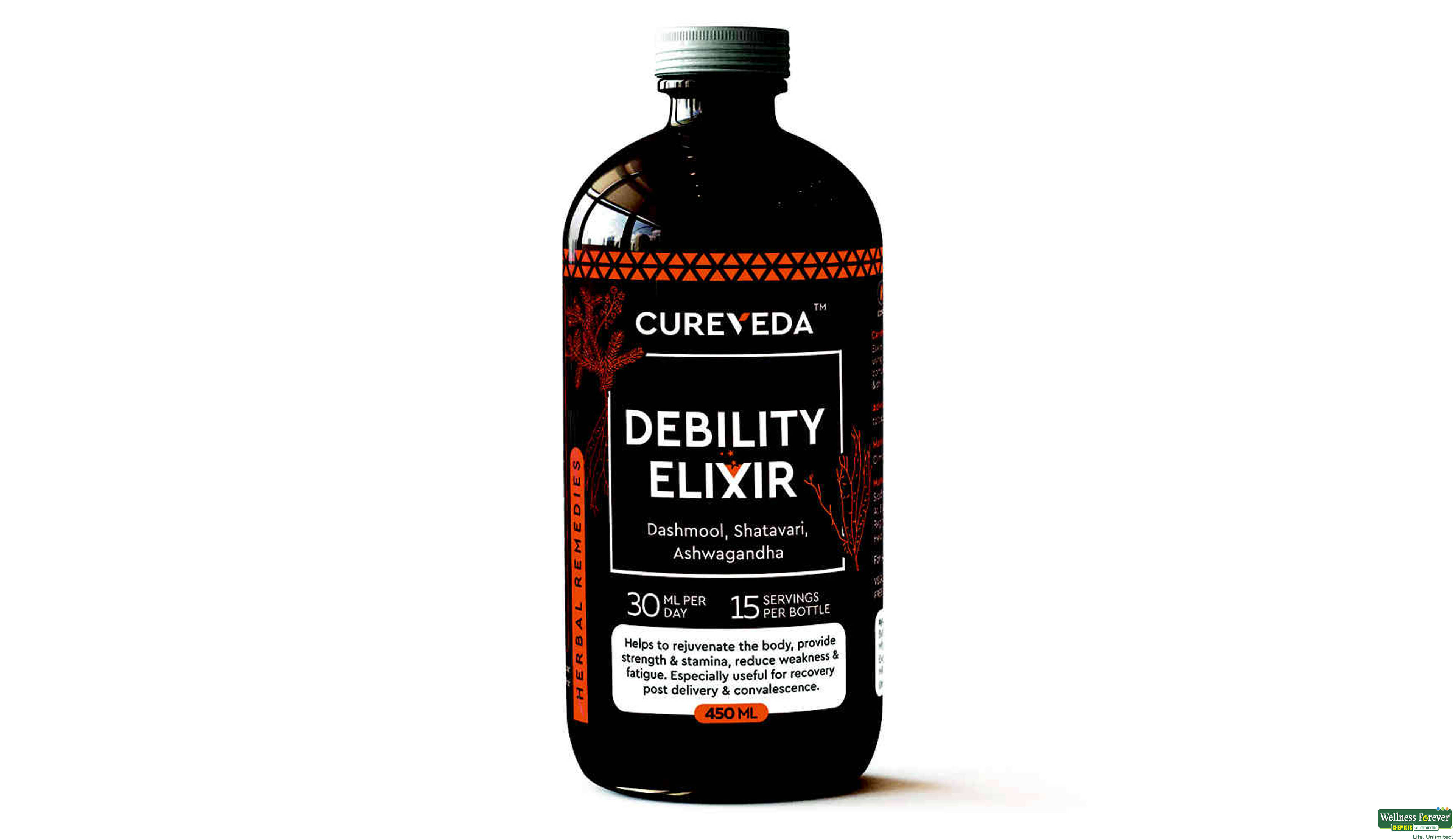 CUREVEDA STRENGTH ELIXIR 450ML- 1, 450ML, 