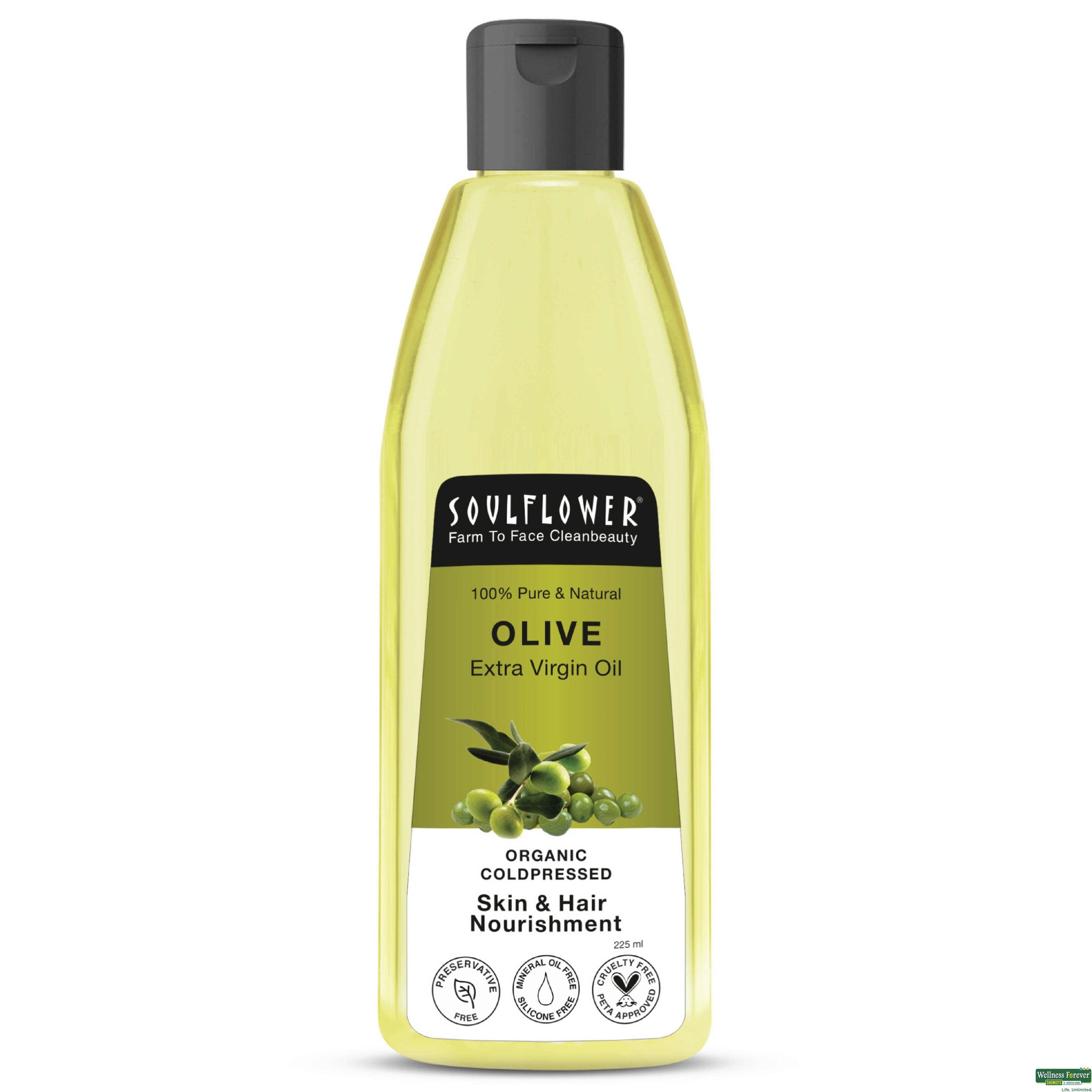 Soulflower Olive Carrier Oil, 225 ml-image