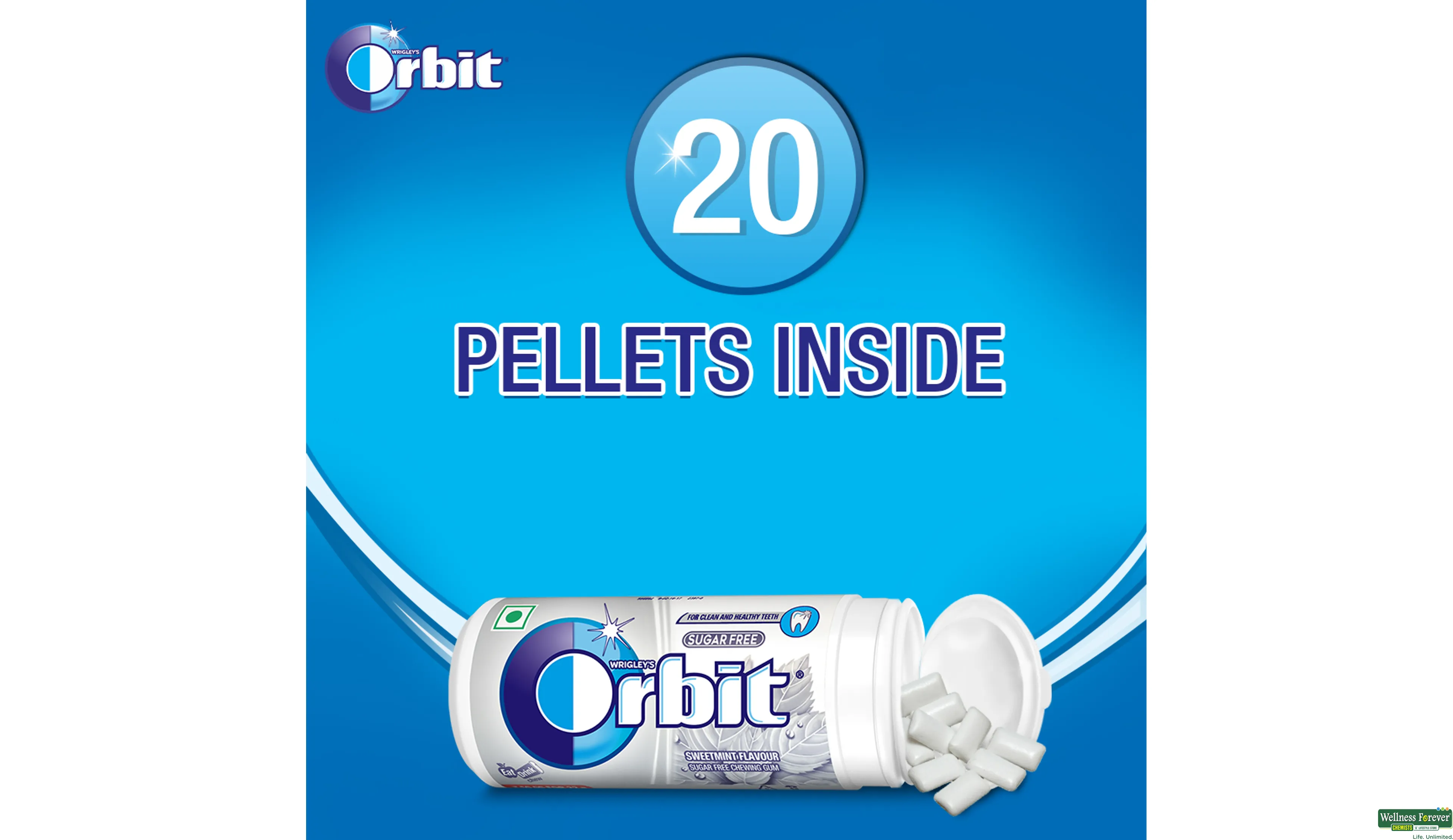 ORBIT CHEW GUM S/F SWEETMINT 22GM- 6, 22GM, 