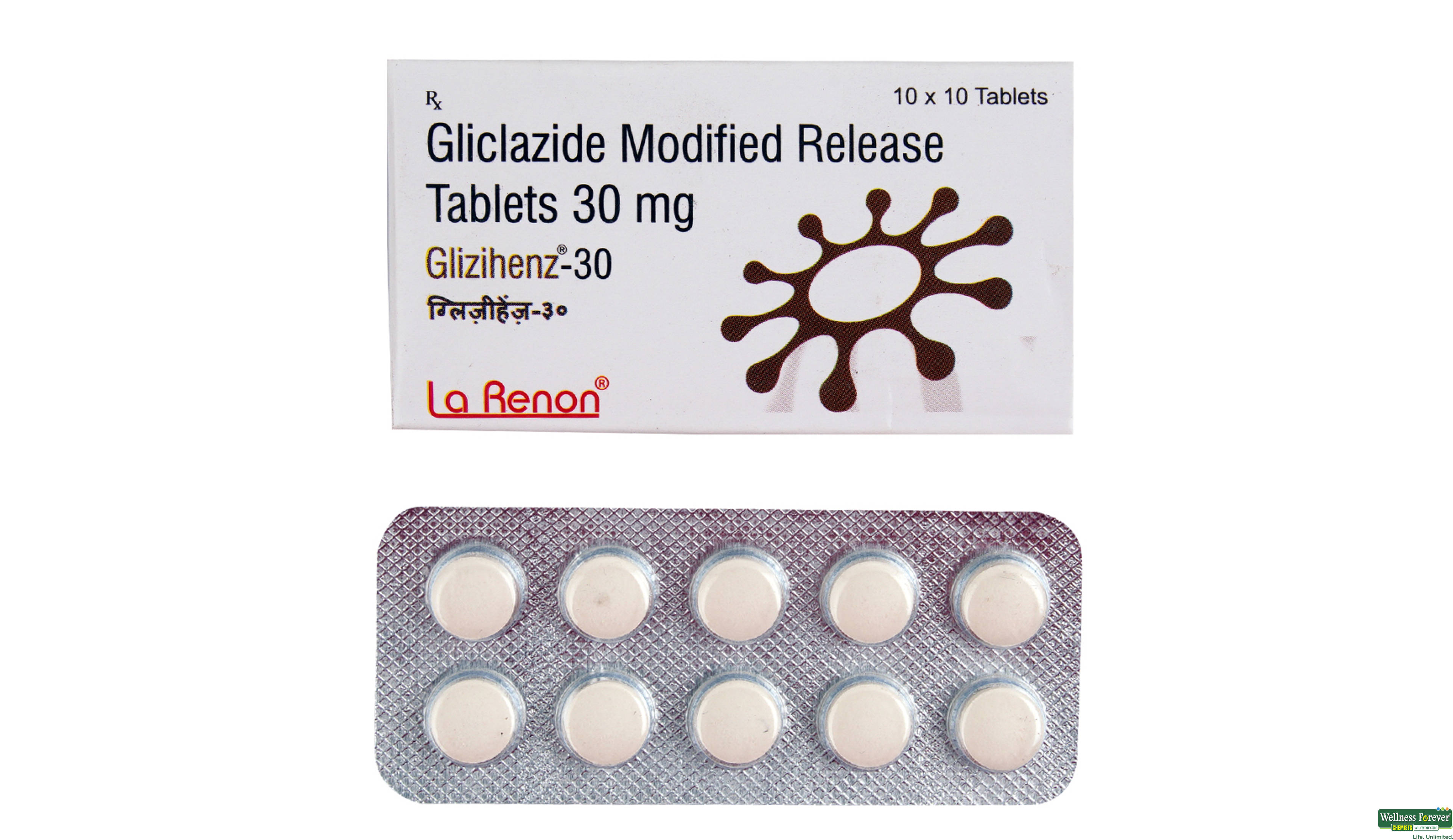 GLIZIHENZ 30MG 10TAB- 1, 10TAB, 
