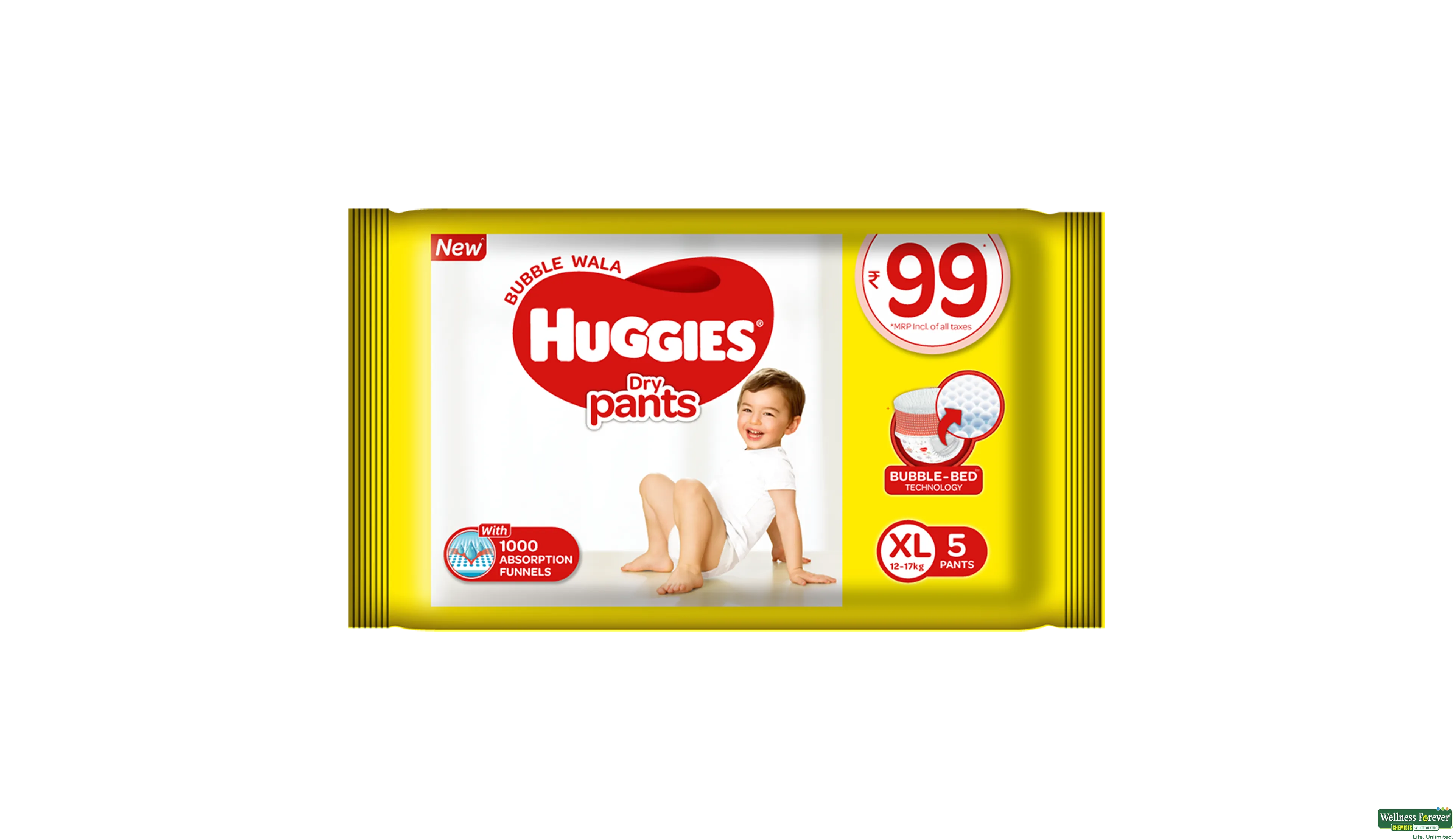 Buy Huggies Wonder Pants XS (Up to 5 kg) Pack Of 2 Online | Flipkart Health+