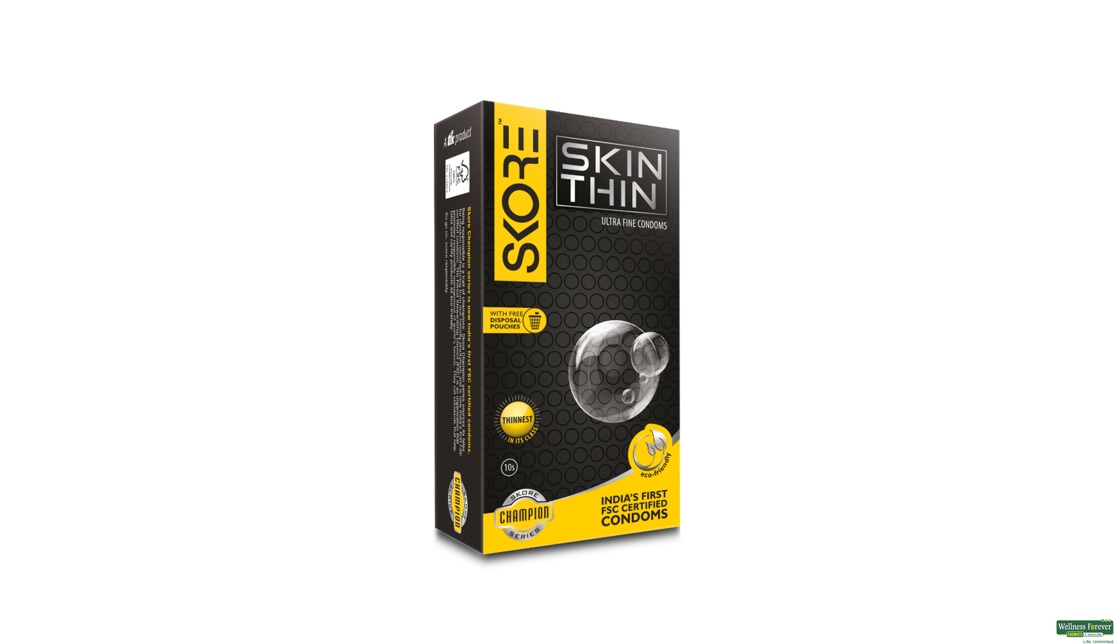 SKORE CONDOM SKINTHIN 10PC- 1, 10PC, null