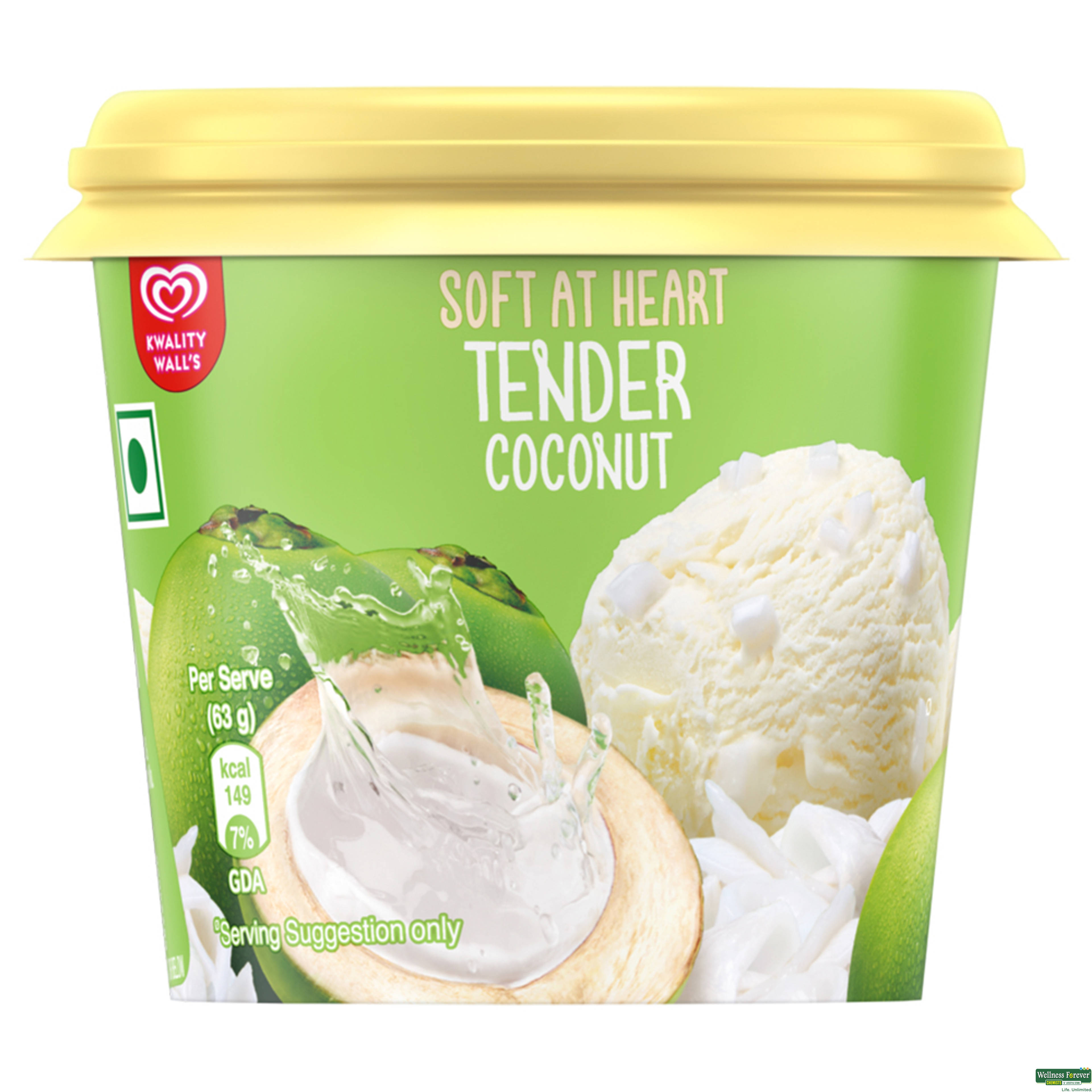 Kwality walls Tender Coconut Frozen Dessert, 100 ml-image