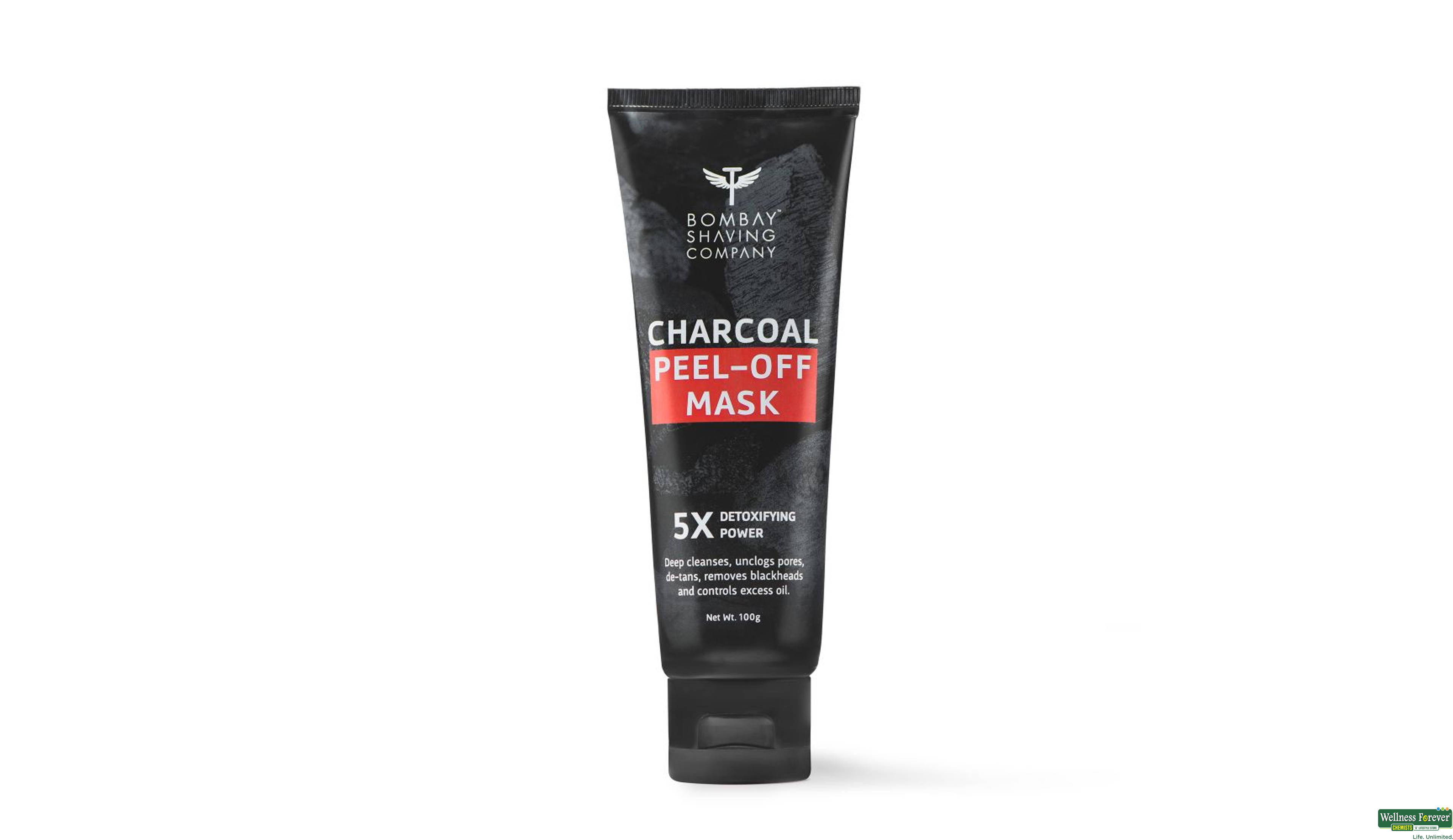 BOMBAY SHAVING F/MASK PEEL OFF CHARCOAL 100GM- 1, 100ML, 