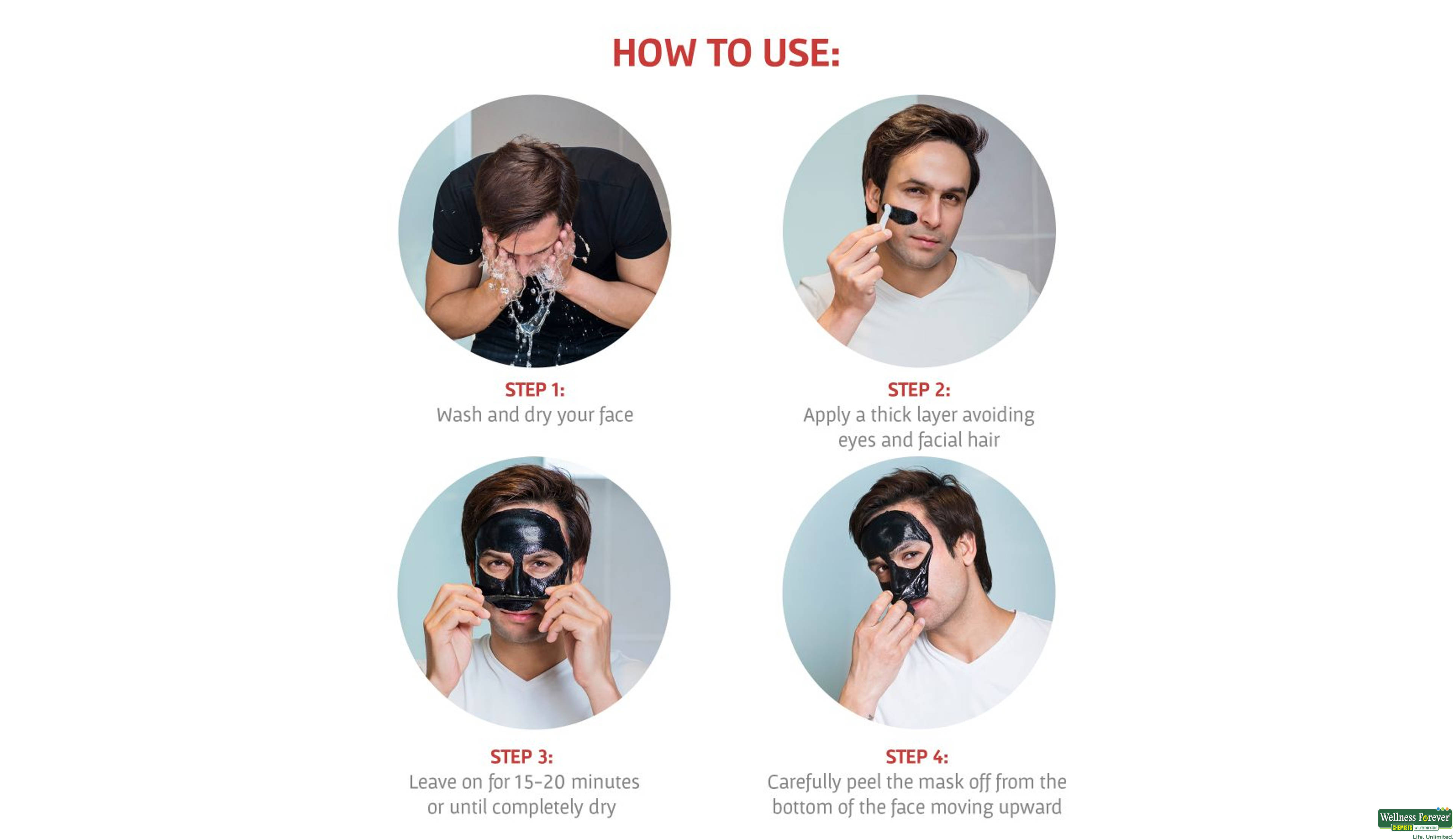 BOMBAY SHAVING F/MASK PEEL OFF CHARCOAL 100GM- 5, 100ML, 