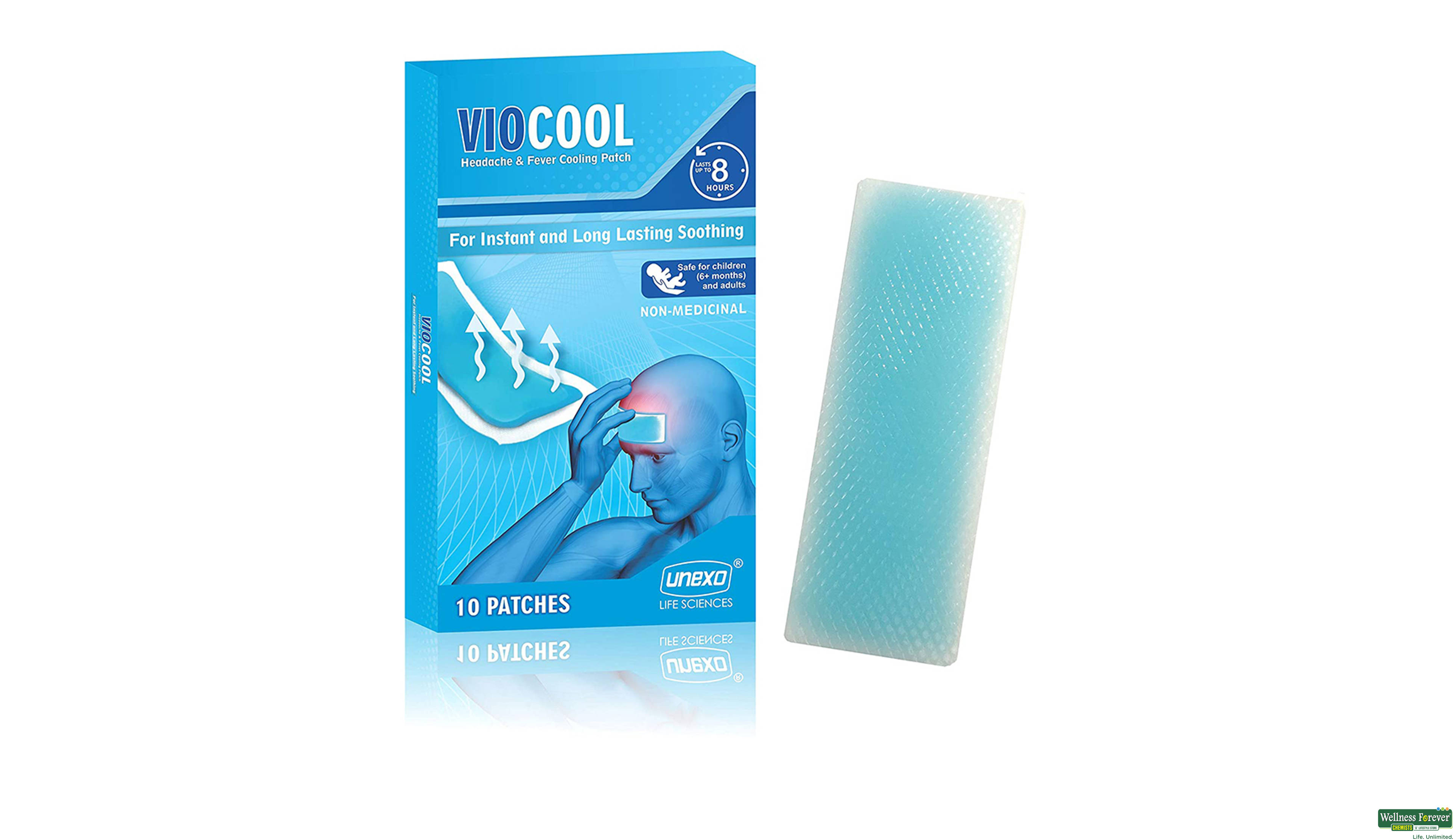 VIOCOOL HEADACHE/FEVER COOLING PATCH 1PC- 1, 1PC, null